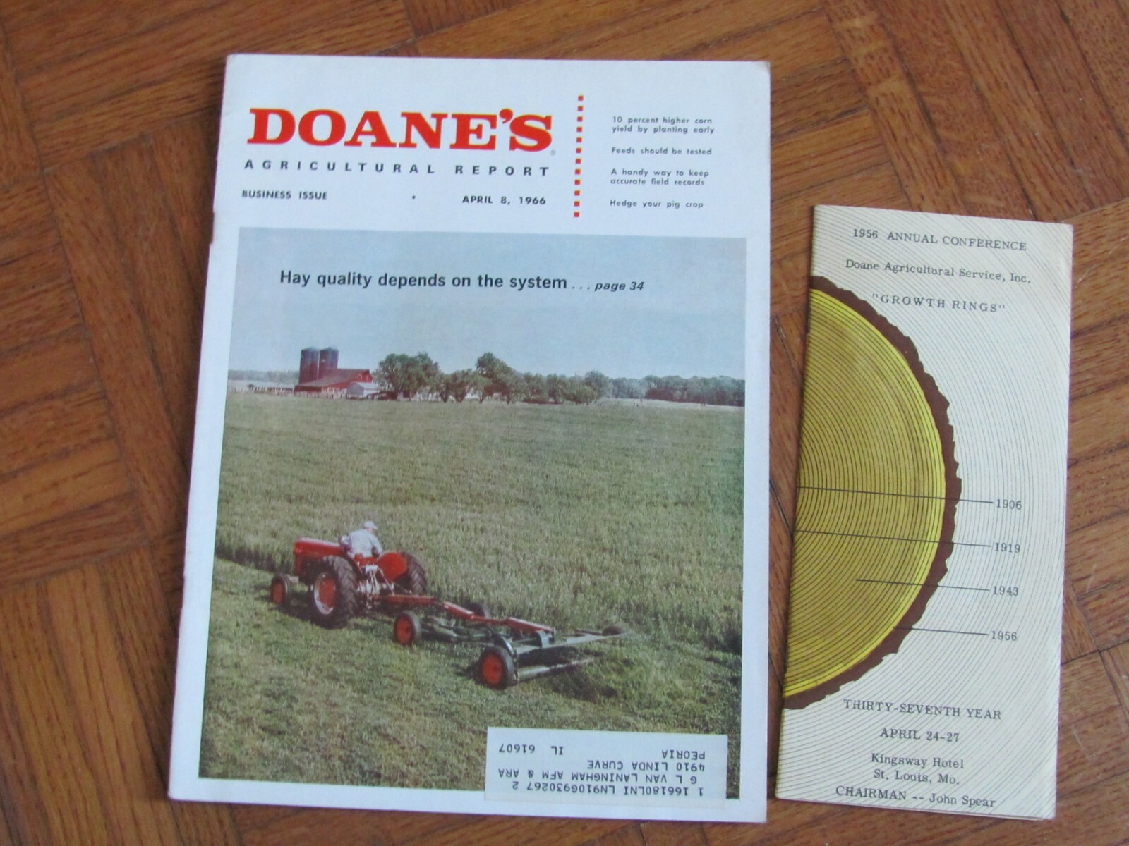 Doane’s Agricultural Report Magazine Business Issue 1966 & 1956 Conference