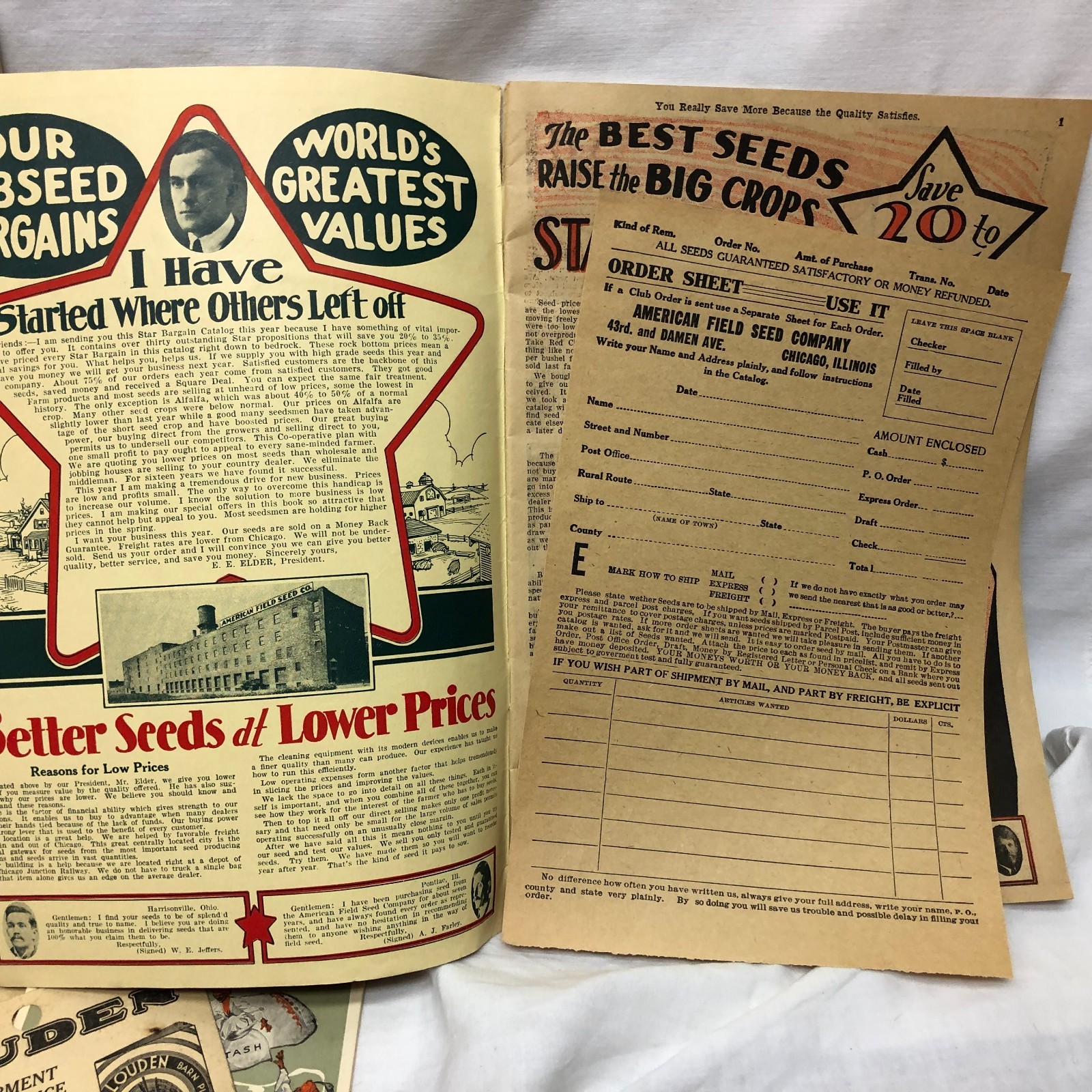 Vintage 1920-30’s America’s Field Seed Co. Booklet Farming