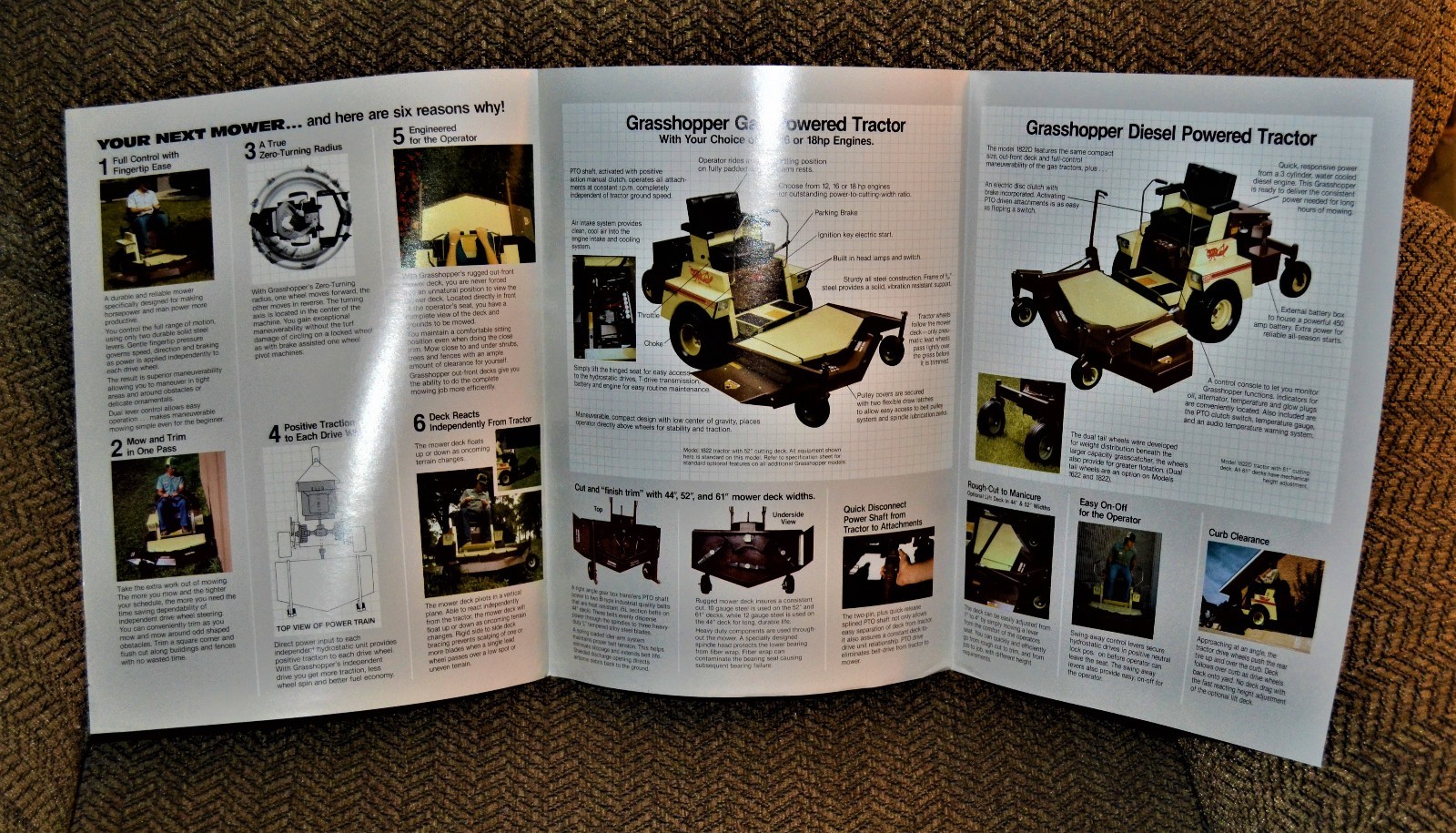 VTG Advertising 1984 Grass Hopper Tractor Brochure 1210 1622 1822 Diesel