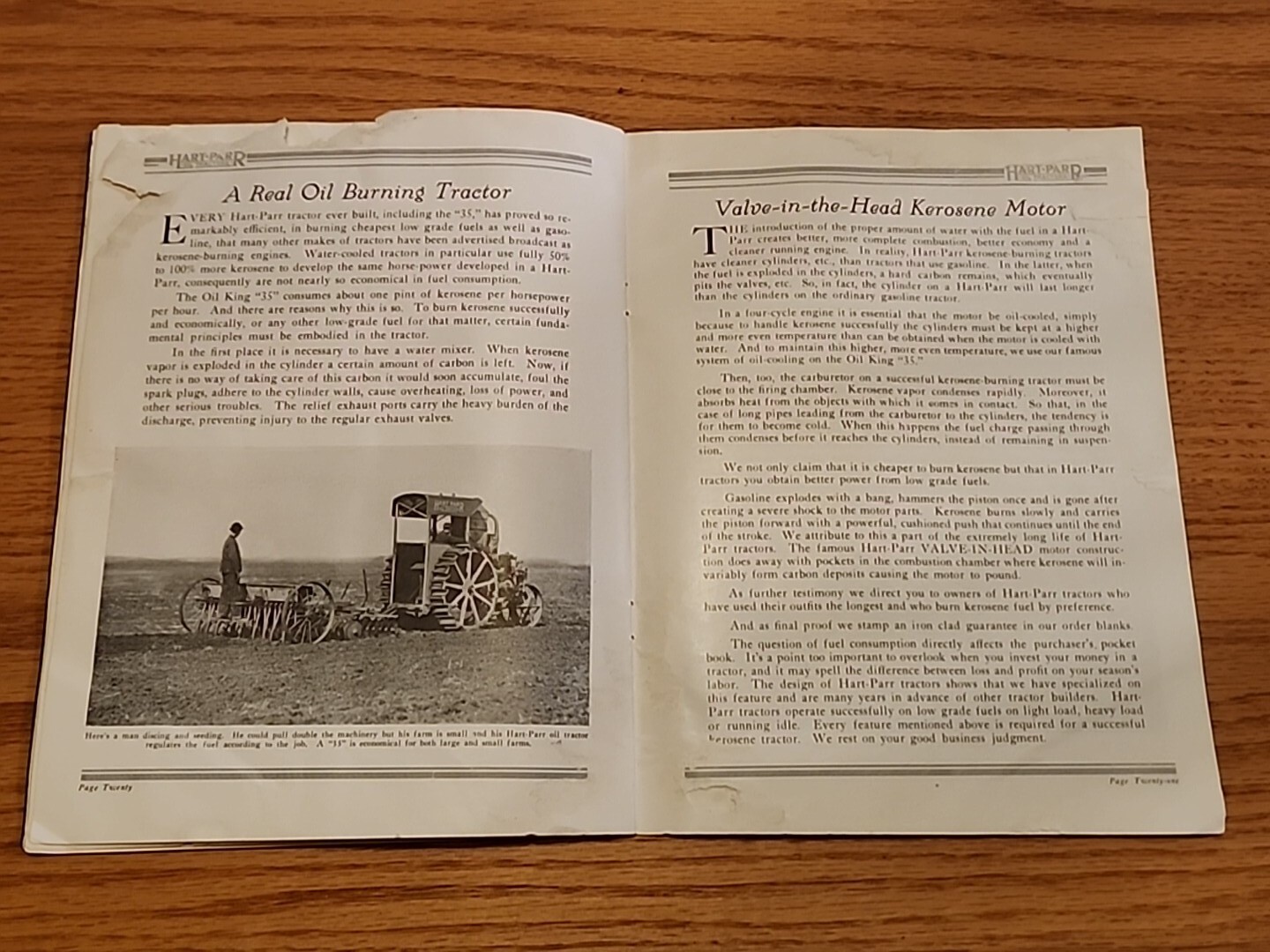 1910’s Hart Parr Oilking 35 Prairie Tractor Sales Brochure Catalog Original