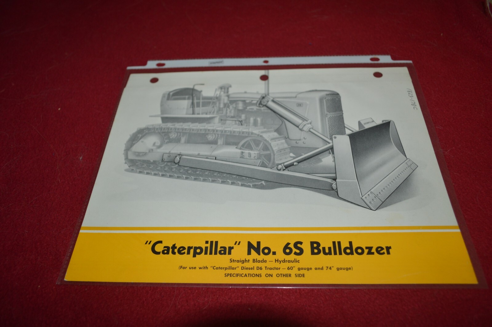 Caterpillar No. 6S Bulldozer For Dealer’s Brochure AMIL16