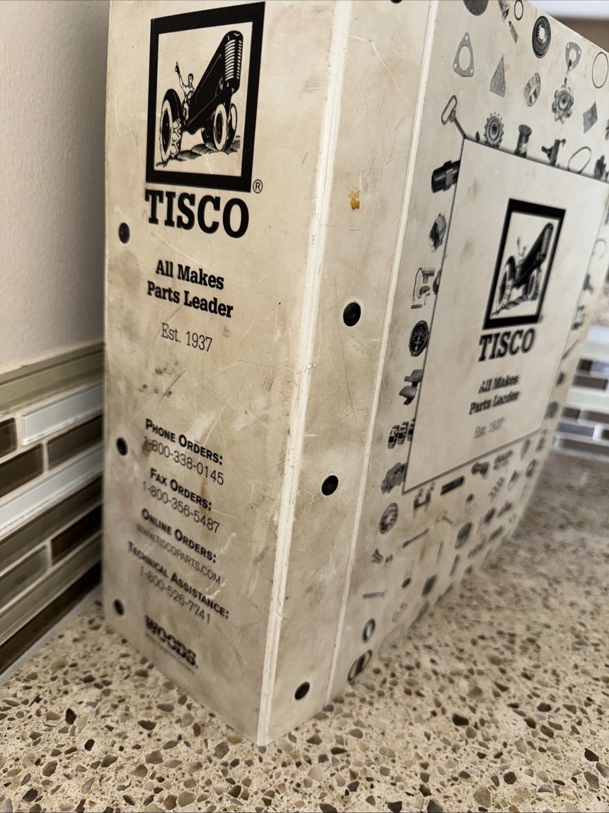 Huge VTG Woods Tisco Tractor Implement Supply Co 12×10” Binder 15 Lbs 1994-2002
