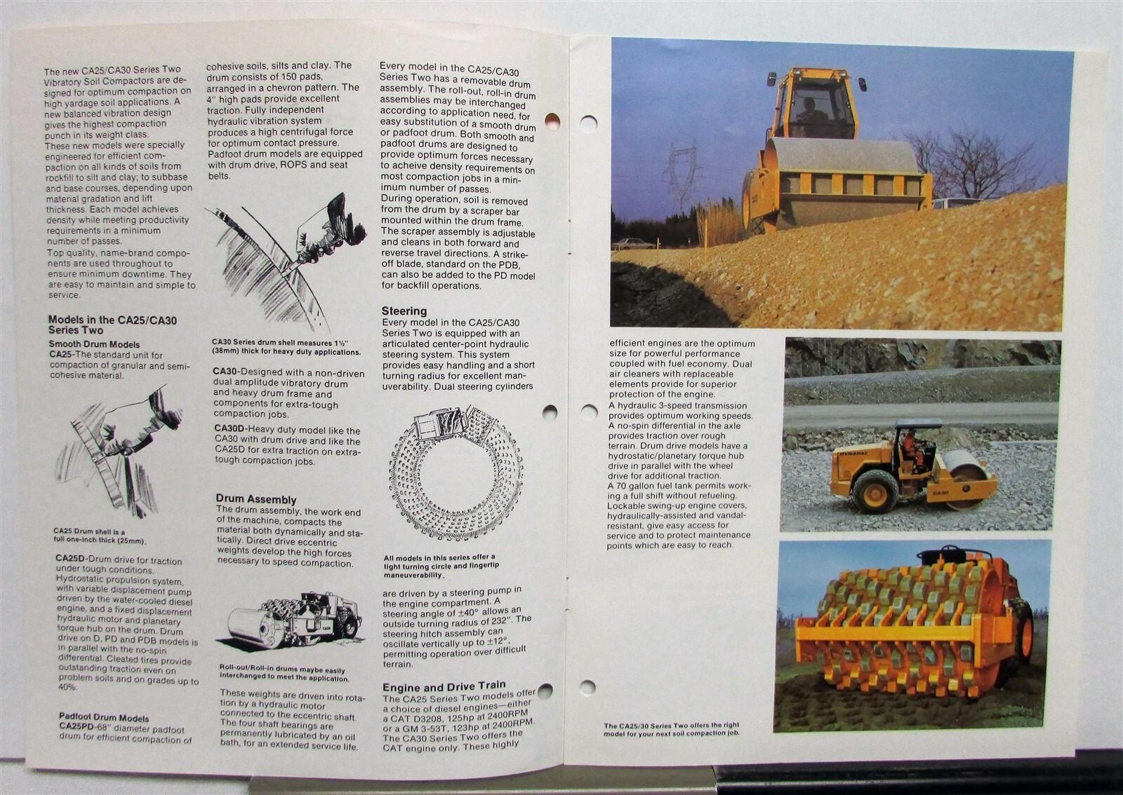 1986 Dynapac CA25 30 Series 2Vibratory Soil Compactor Spec Construction Brochure