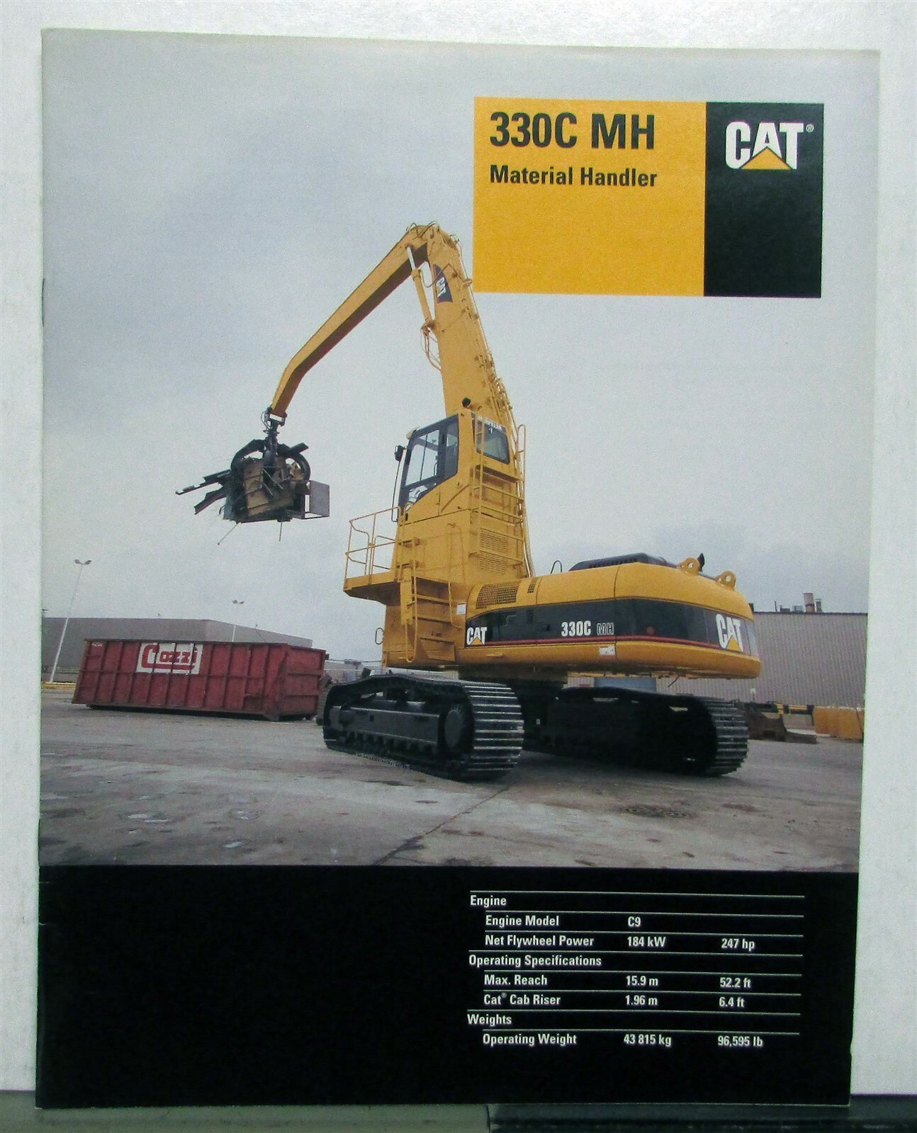 2003 Caterpillar 330C MH Material Handler Specs Construction Sales Brochure
