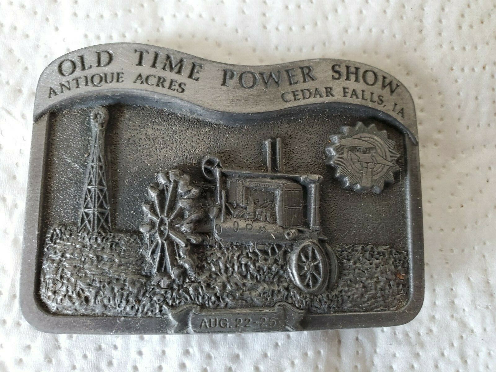 metal belt buckle power show antique acres cedar falls iowa 1991 harris