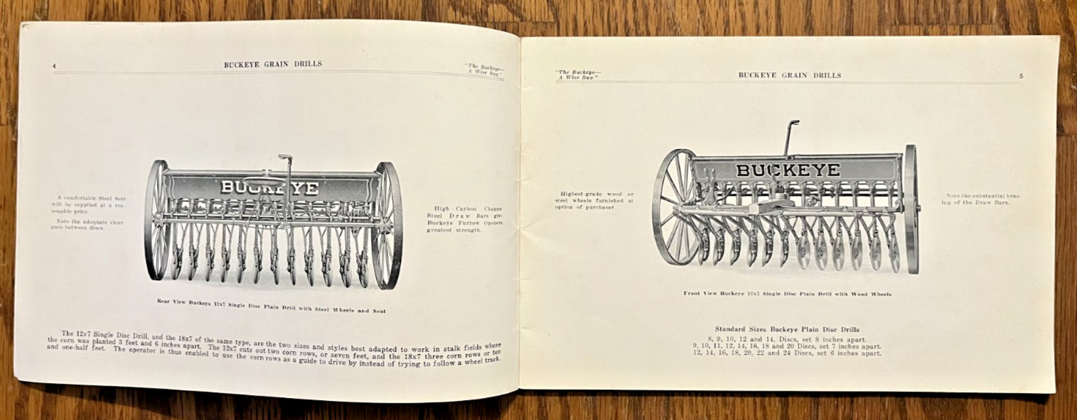 Buckeye Grain Drills Grass Seed & Fertilizer Sowers American Seeding Machine Co