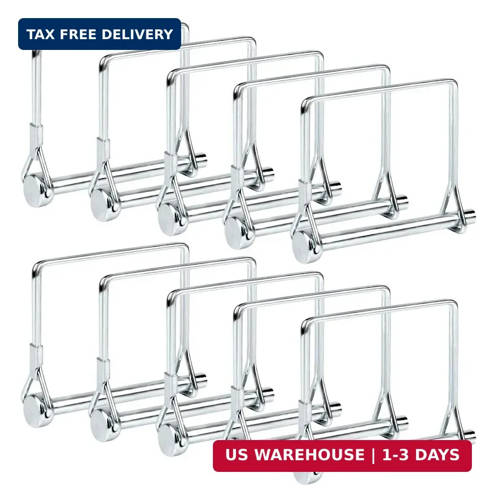 10 PCS Square Pto Pin Shaft Locking Pin 1/4 pin Hitch pin Wire Lock Pin Safety C