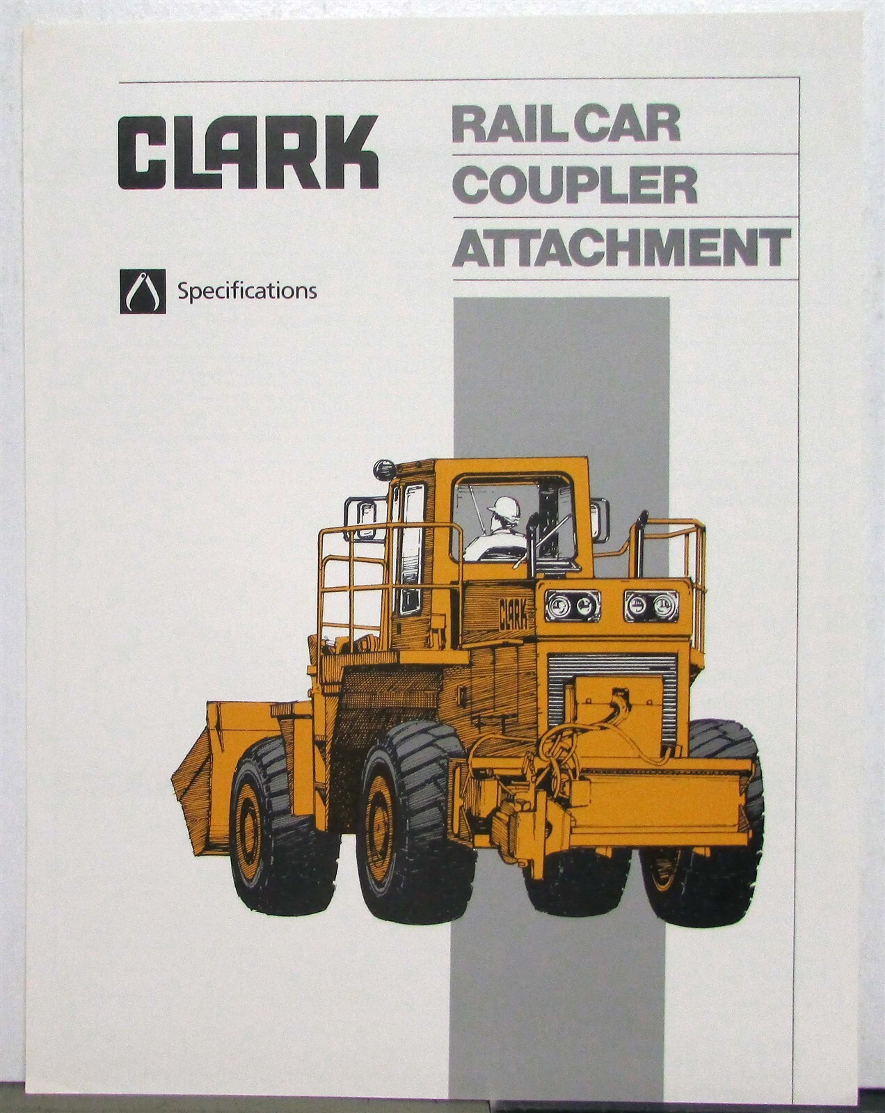 1981 Clark Rail Car Coupler Attachment Specs Construction Sales Sheet