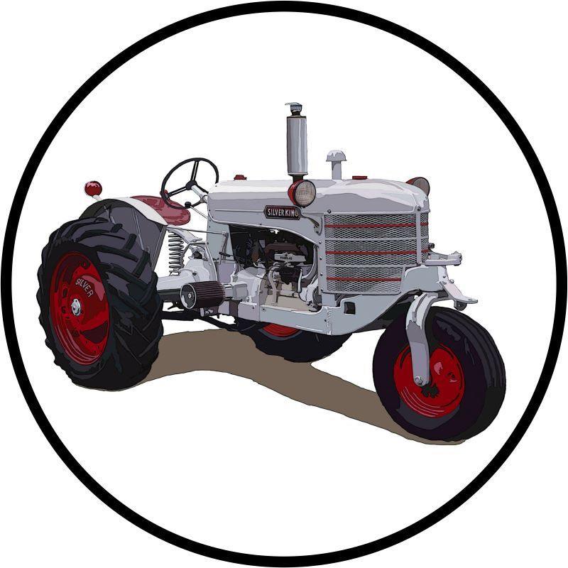 Silver King Model 42 Tractor NEW Metal Sign 28″ Dia. Round AMERICAN STEEL