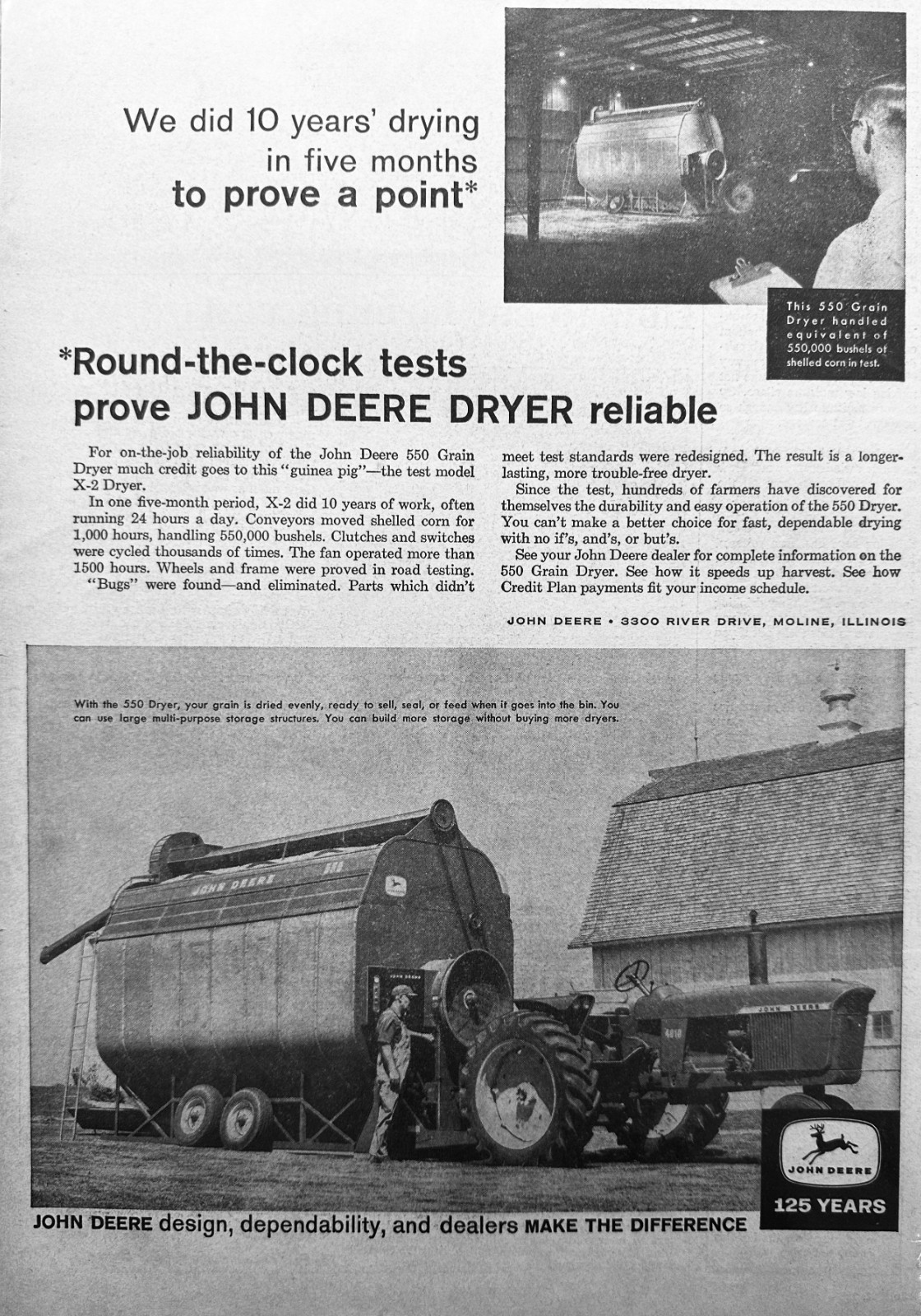 Lot of (6) 1962 John Deere Farm Equipment Original Advertisements #N5096