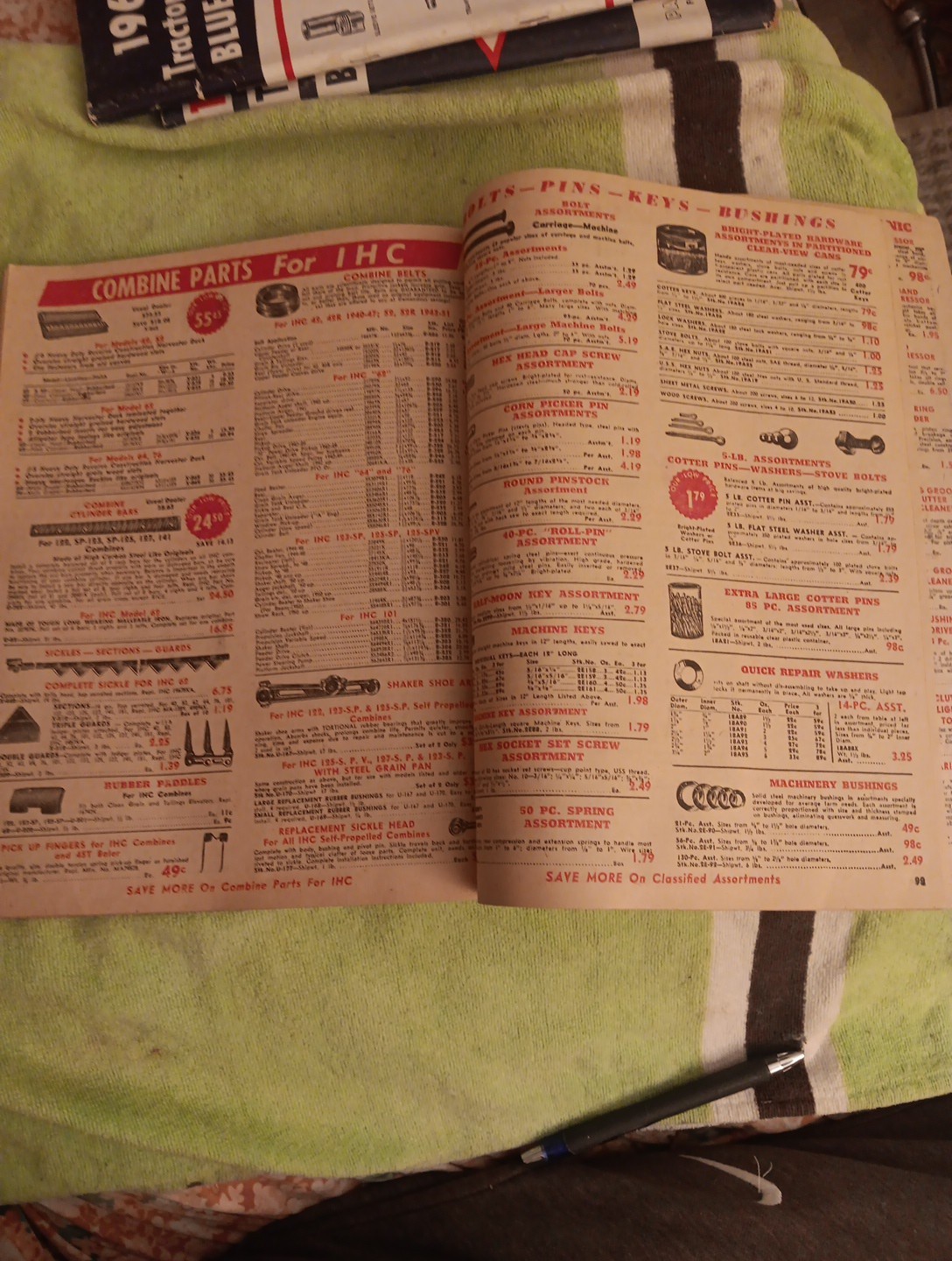 1959 Tractor SUPPLY COMPANY PART GUIDE Blue BOOK Agricultural Machinery Magazine