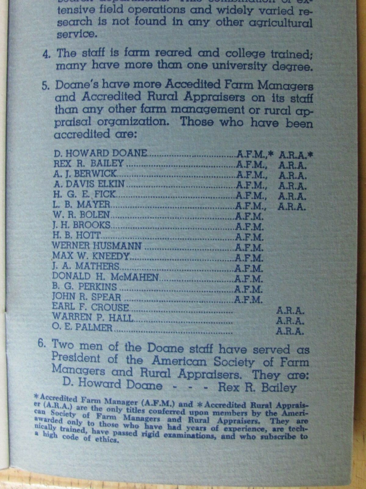 1950’S ADVERTISING DOANE AGRICULTURE SERVICE BROCHURE FARM RANCH PLANTATIONS