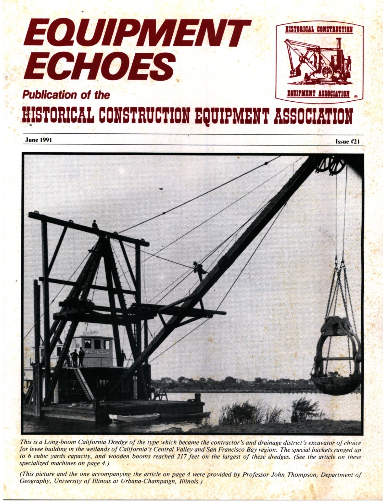 Bucyrus Erie, Reuhl Toys, California Long Boom Clamshell Dredge, Equipment Echoe