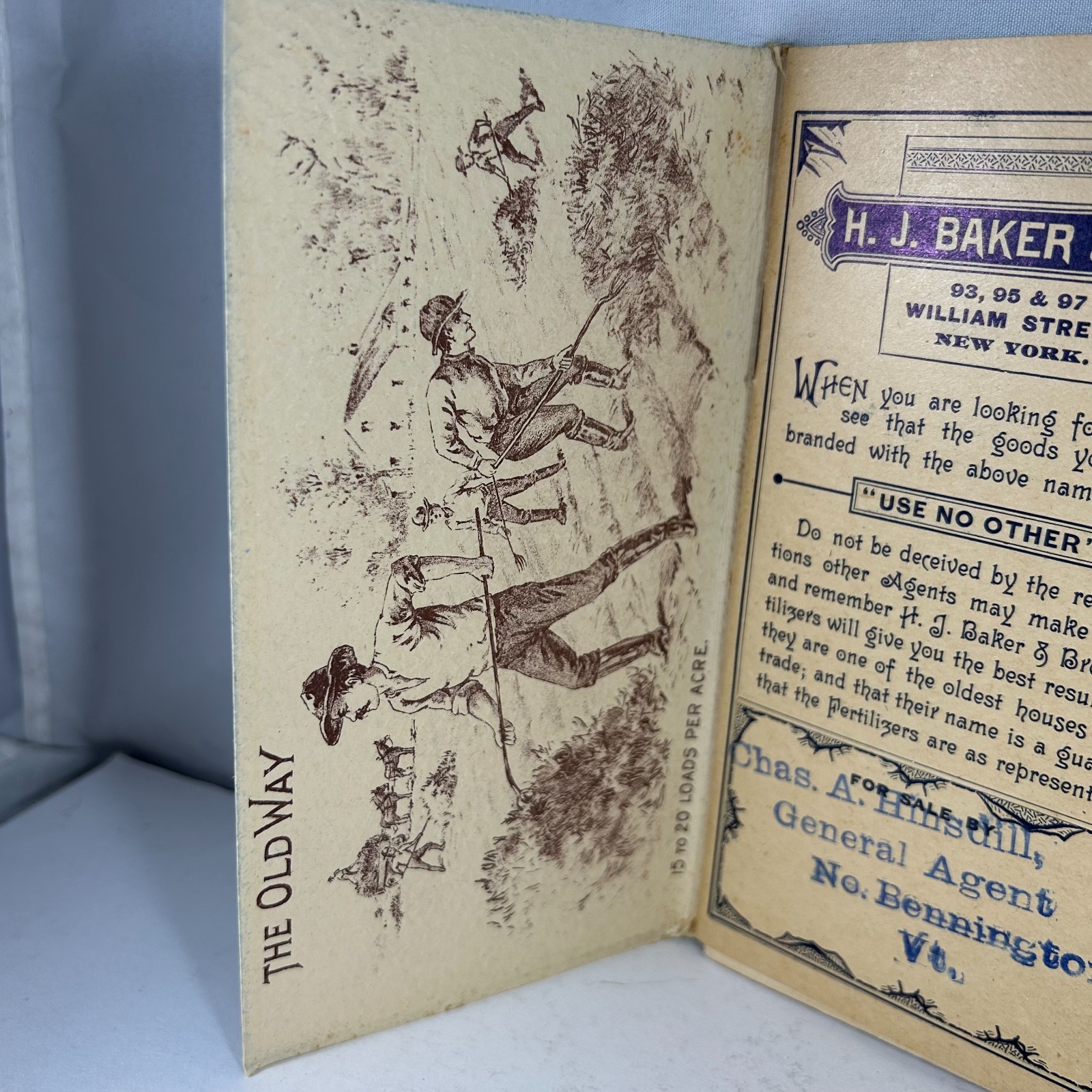 1898 Facts for Farmers H J Baker Fertilizers Manures Guide Advertising Brochure