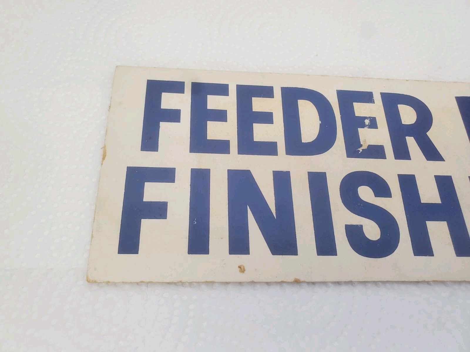 9″ X 3-3/4″ Cardboard Sign Feeder Pig Finishing Magnet Backing Farm Decor #1