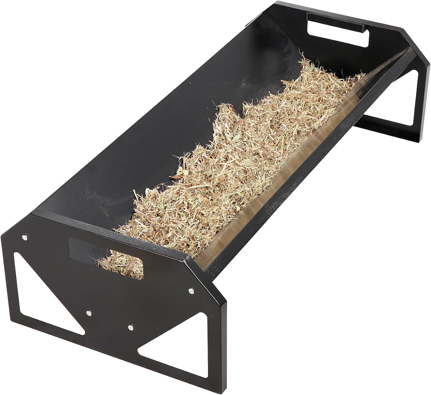 Livestock Feeder 44 Inch Long Lightweight Easy to Handle Metal Trough