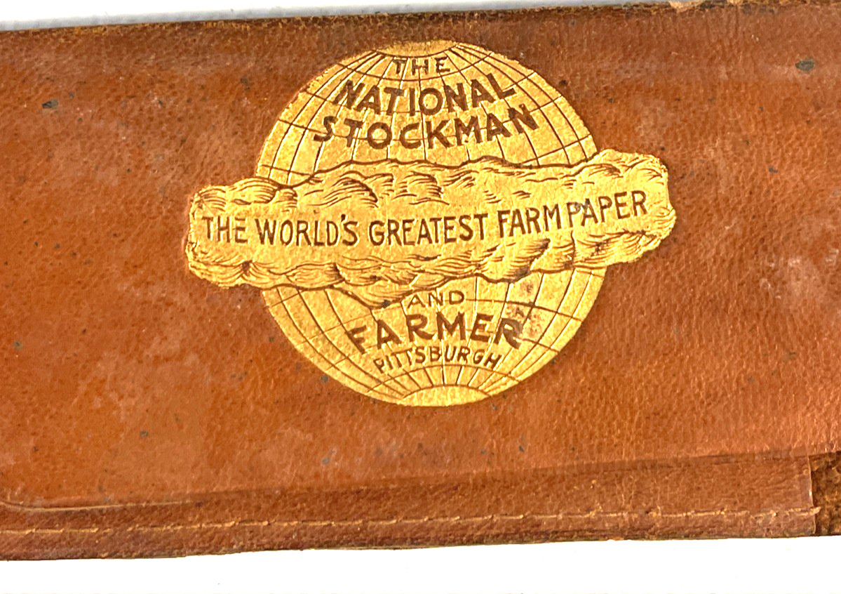 National Stockman Farm News Paper Small Leather Billfold