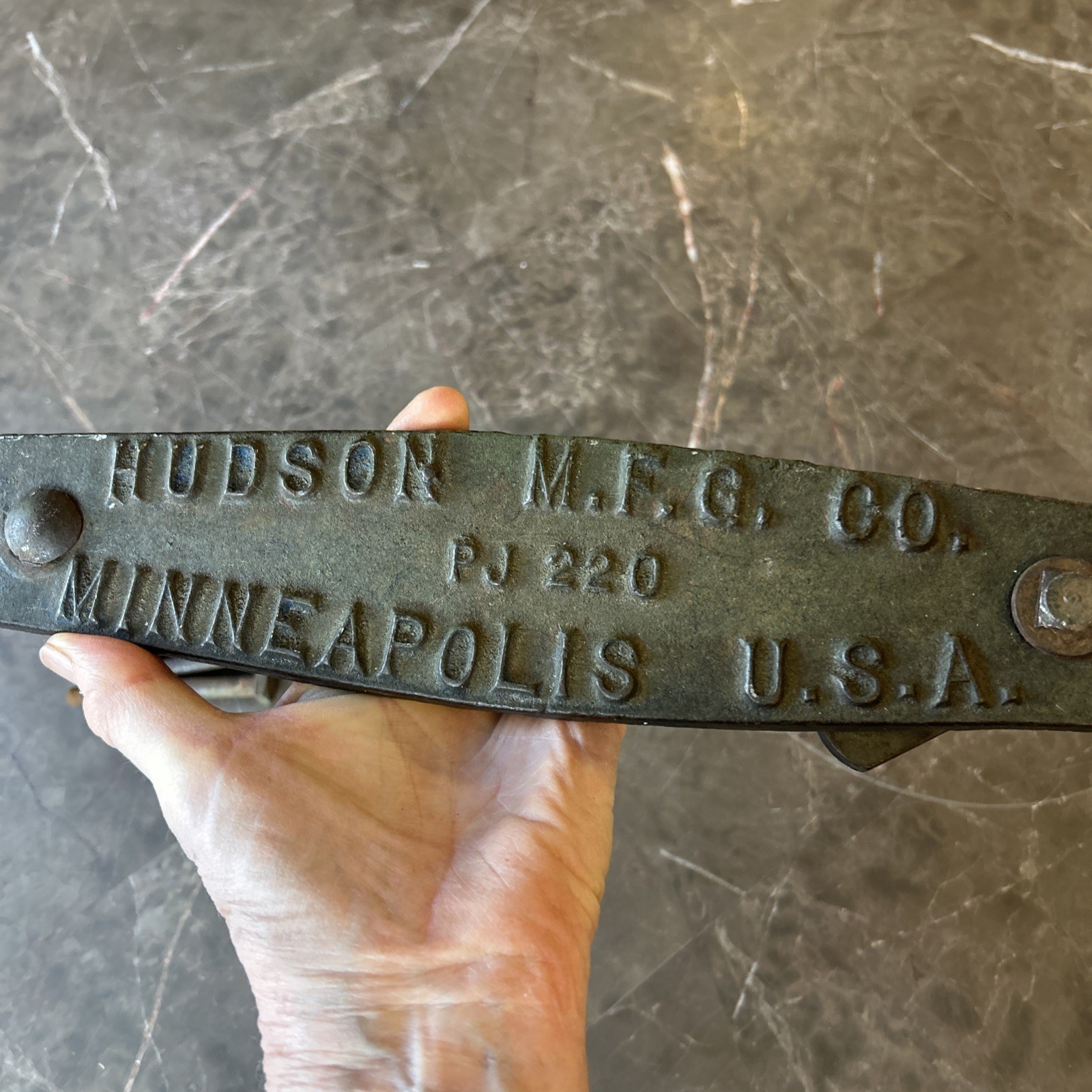 Antique Hudson Mfg Steam Engine Builder’s Plate Threshing Machine Cast Iron