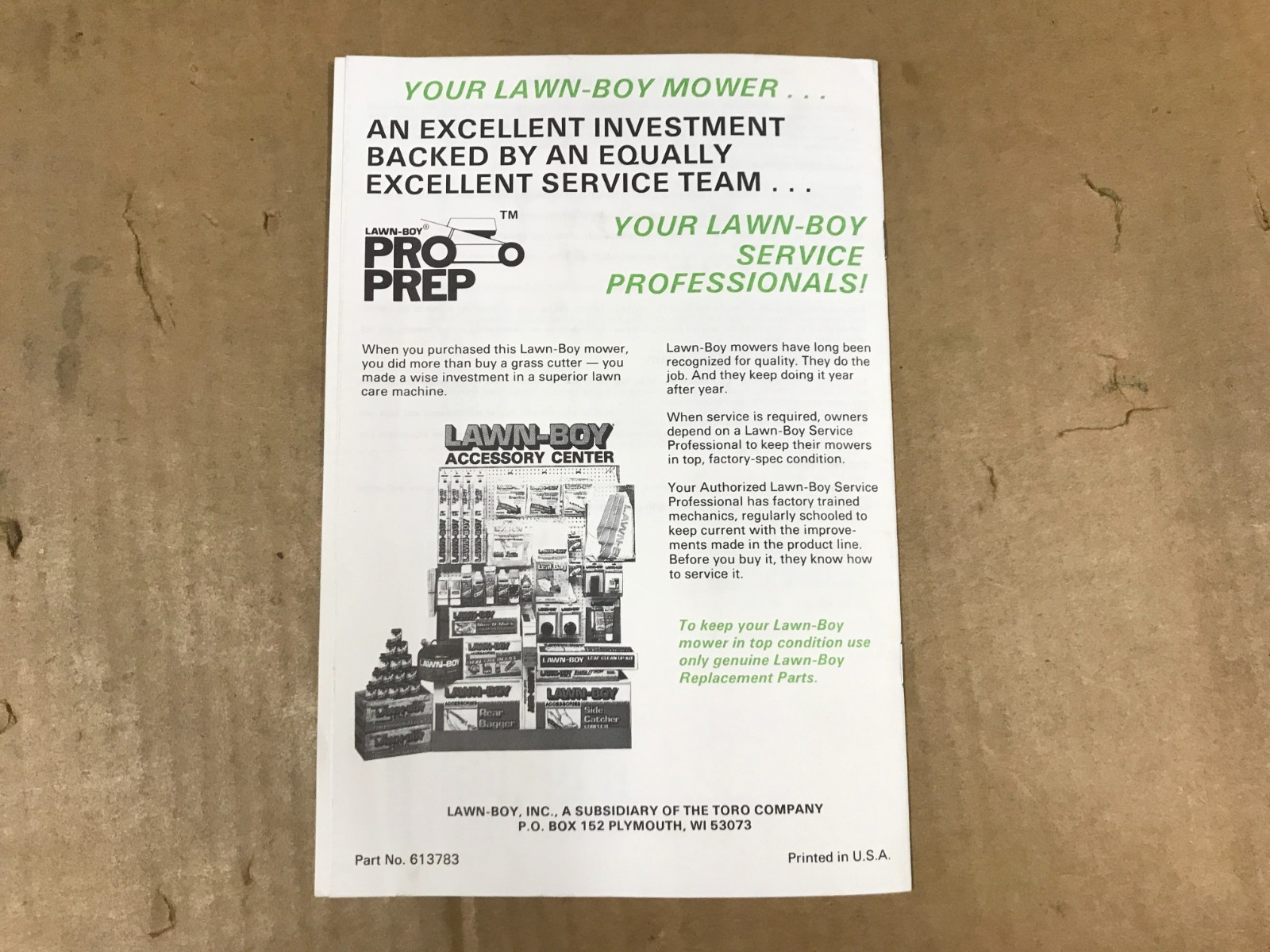 Vintage Lawn-Boy S-Series 21″ Push Flywheel Brake System – Operator’s Manual