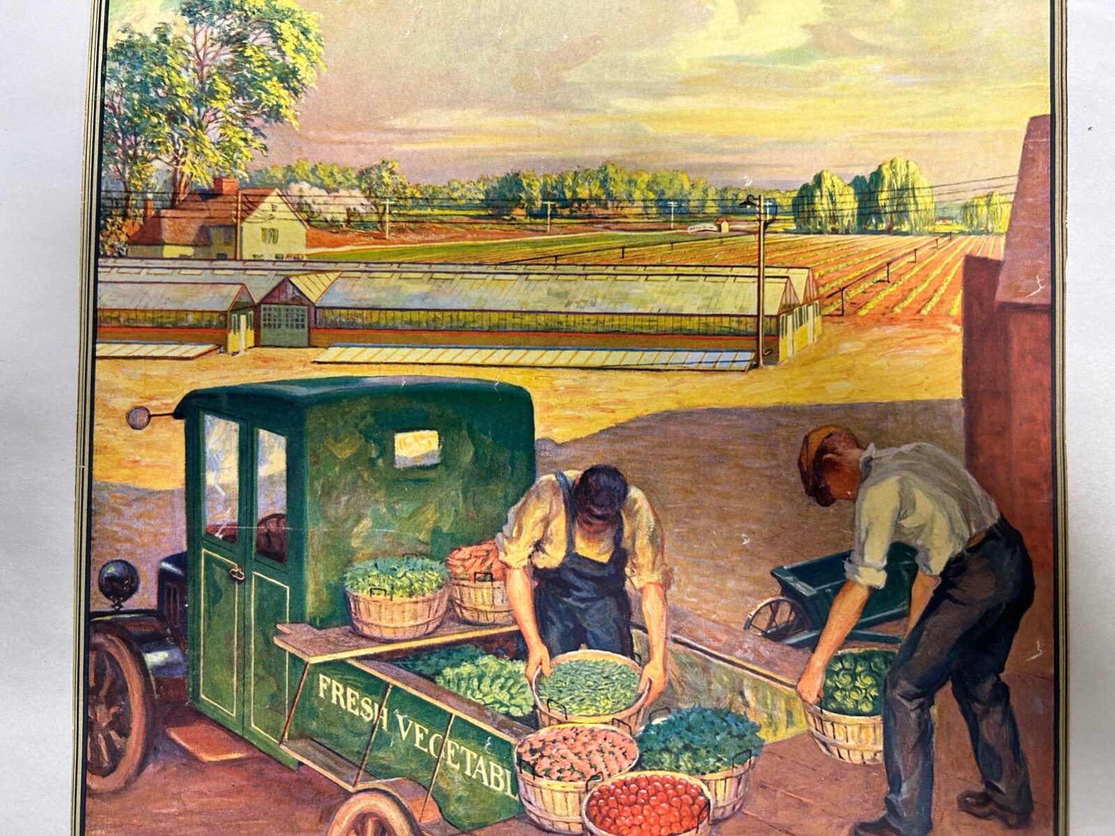 Vtg Antique General Electric Advertising H. M. Mott Smith Farming Print (A10)