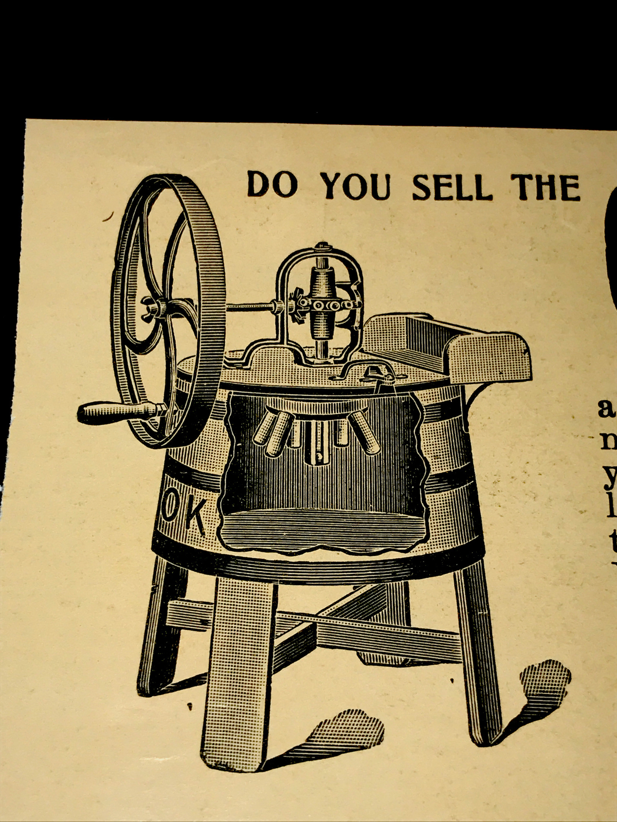 1903 O.K. Washing Machine Farm Advertising – Davenport – Iowa