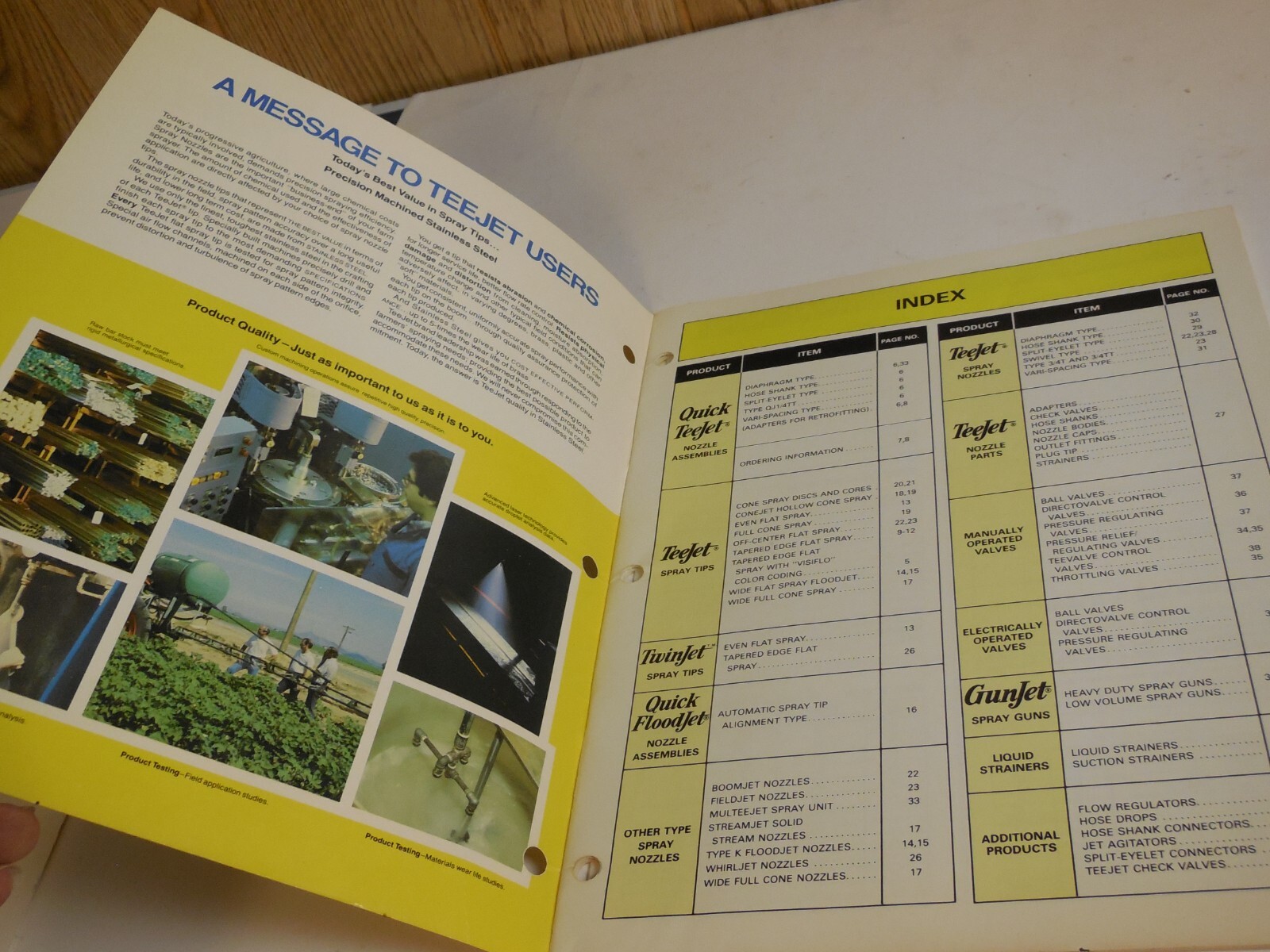X11 TeeJet Farming Vintage Catalog 38 Farm, Agriculture Spray Nozzles Manual
