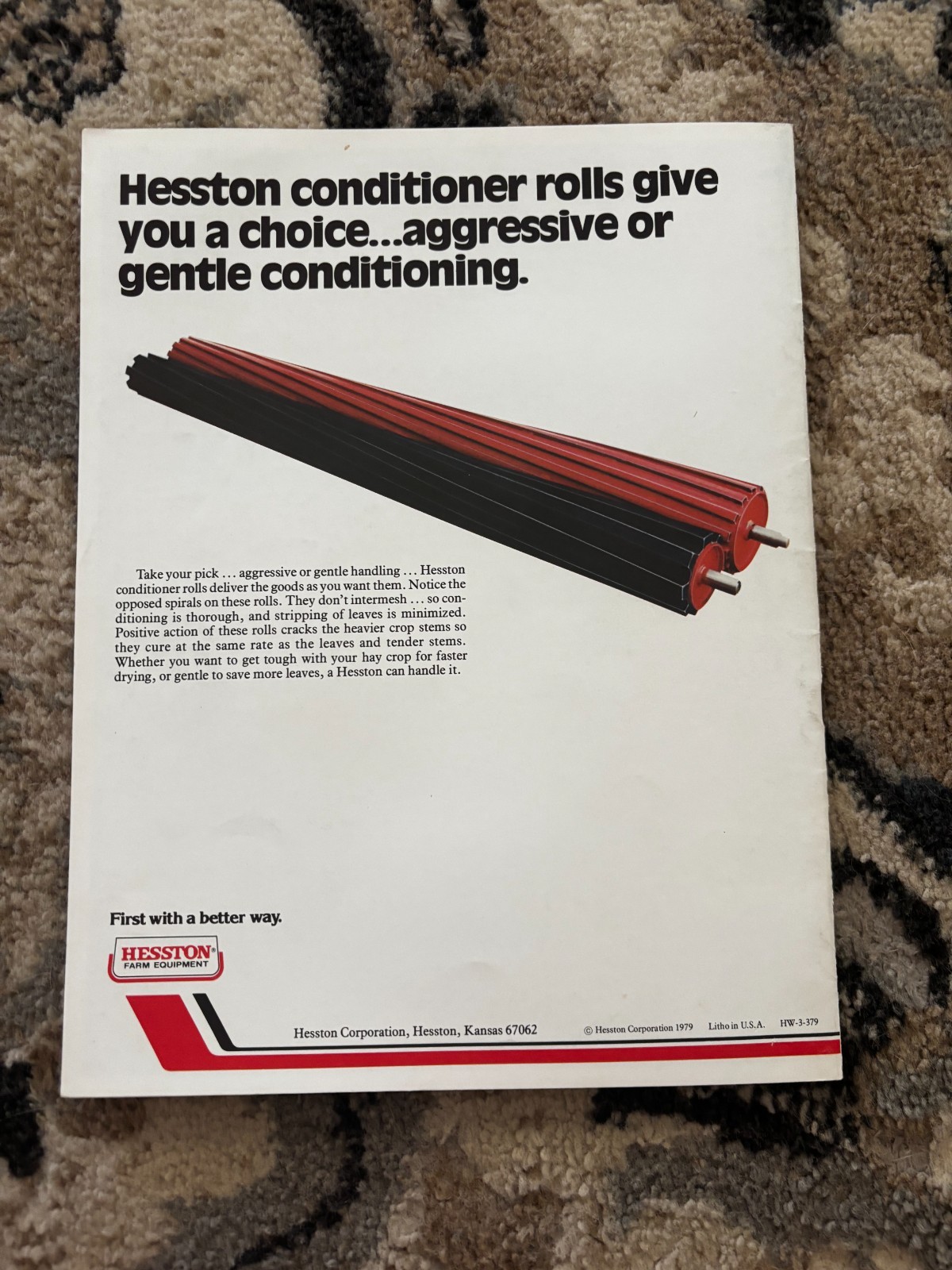 Hesston 1014 1010 1090 1070 Windrower For 1979 Brochure DCPA26