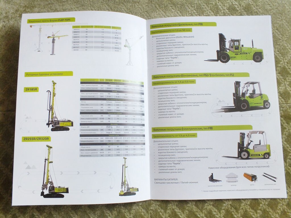 ZOOMLION Product Line Catalog Excavators Buldozers Cranes Trucks Brochure 2025