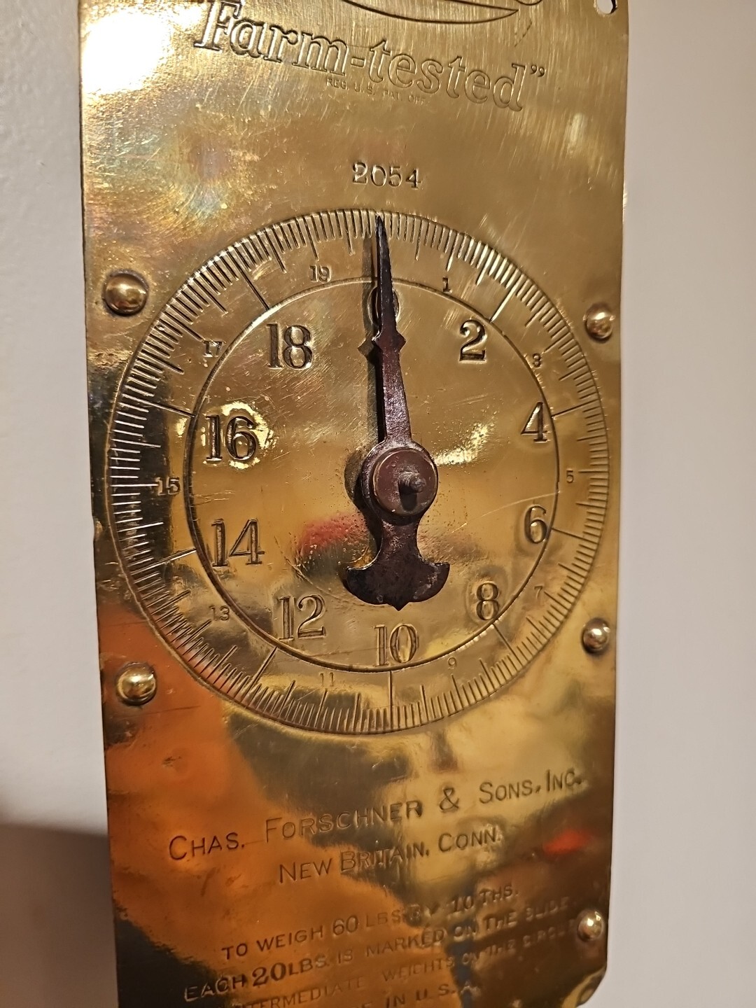 Larro Brass Hanging Dairy ‘Farm Tested’ Scale