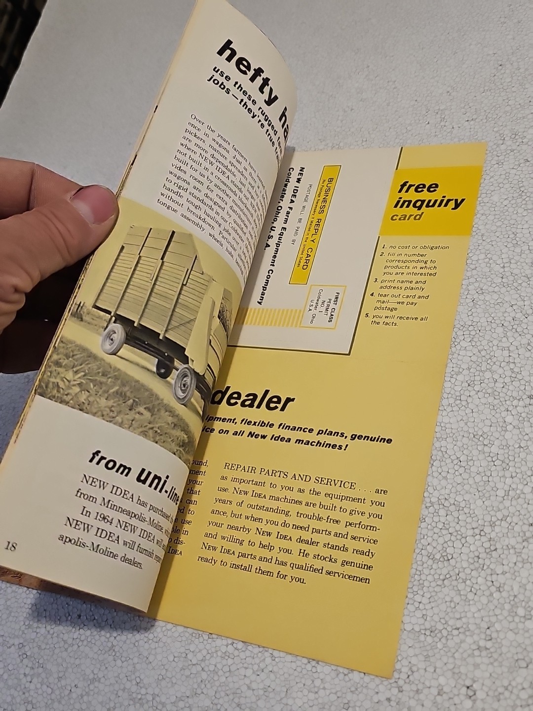 New Idea Buyers Guide For Winter 1963 1964 Sales Brochure Complete