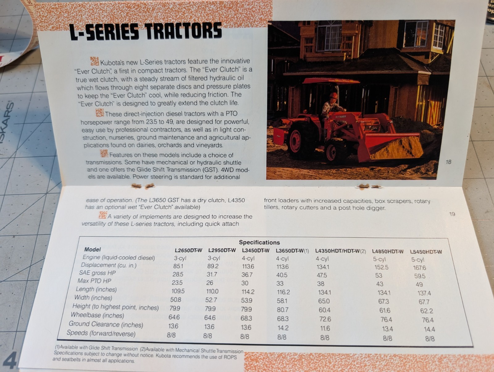 Kubota 1990 Full Line Sales Brochure 35 Pages