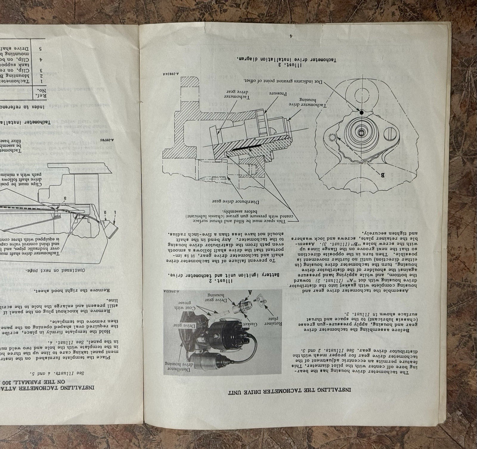 International Harvester Tach Attachment for 300 400 Tractor Operator Manual