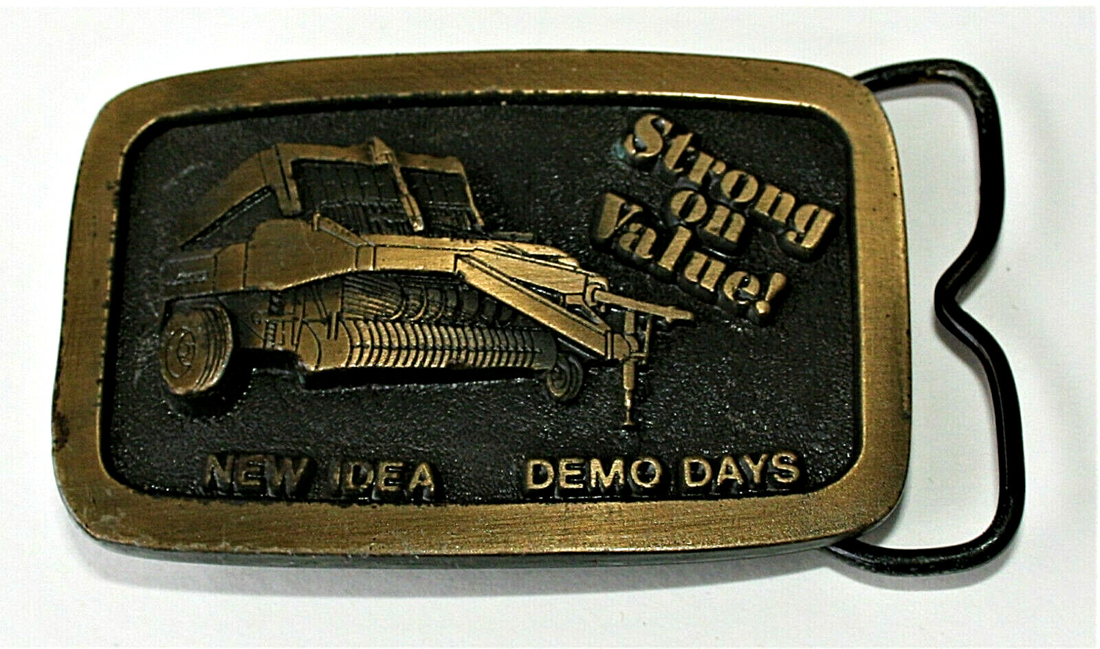 Vintage New Idea Demo Days Farm Equipment Machinery Tractor Belt Buckle NOS New