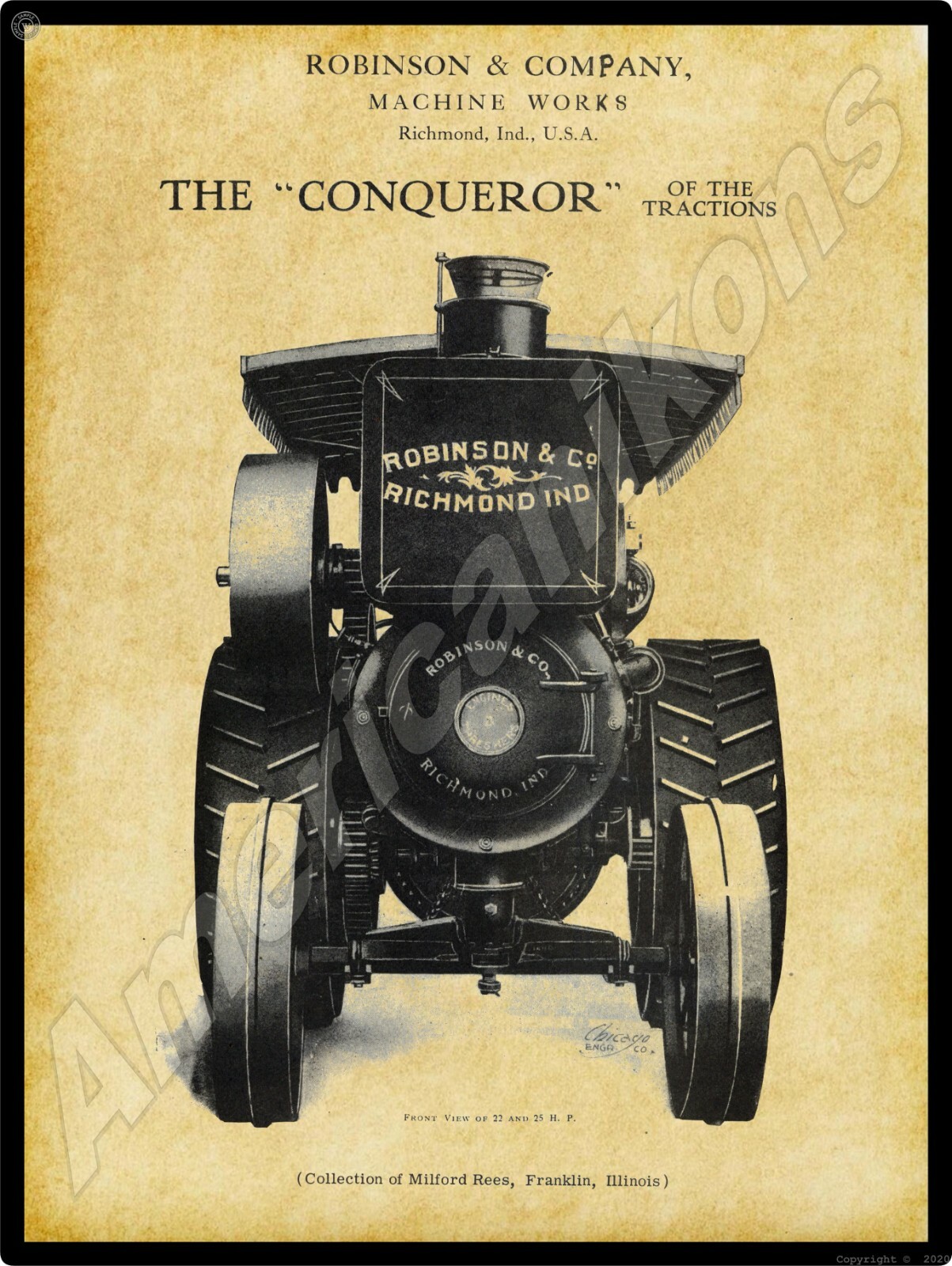 Robinson Conqueror Engine NEW Metal Sign – 24″x30″ USA STEEL XL Size 7 lbs
