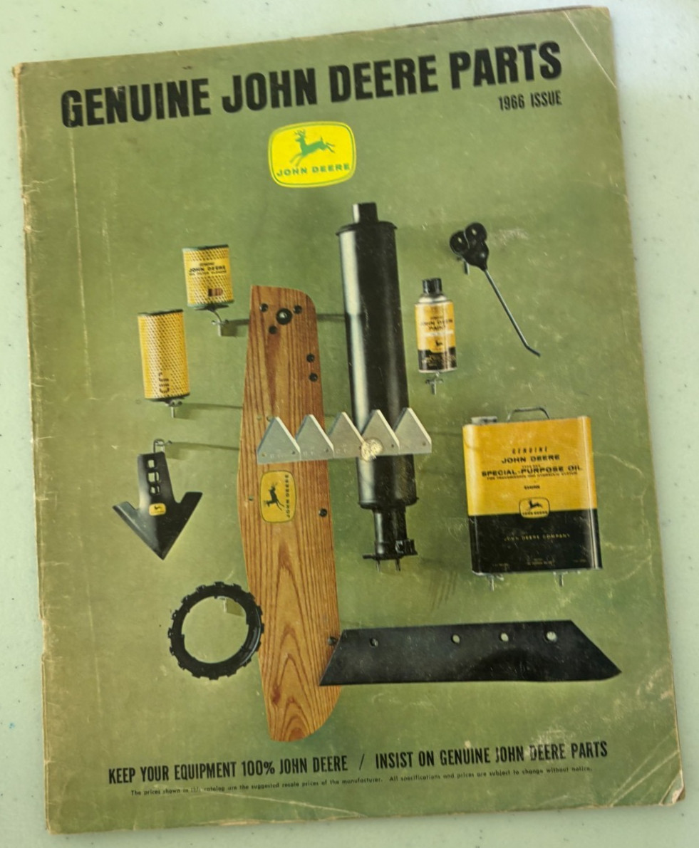 John Deere Parts Catalog For 1966 Brochure DCPA26
