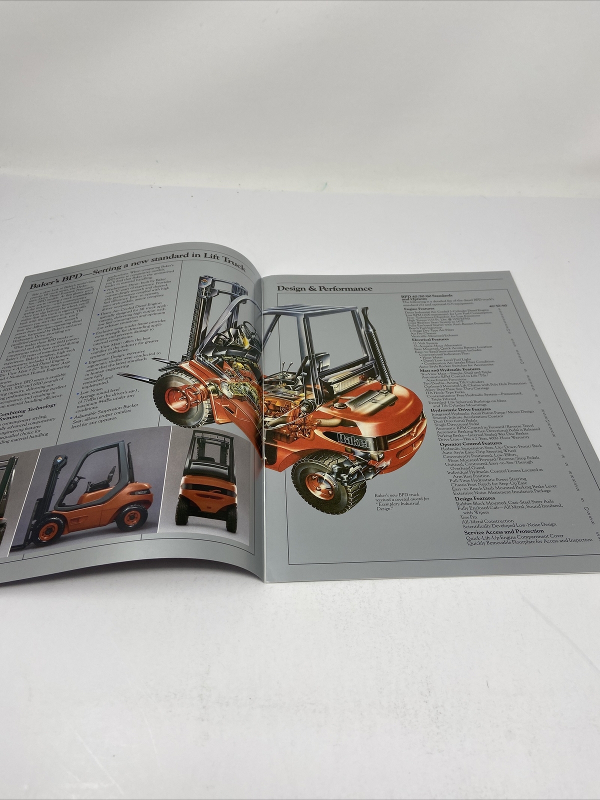 1986 Baker Material Handling Co Lift Trucks BPD 40/50/60 Sales Brochure Vintage