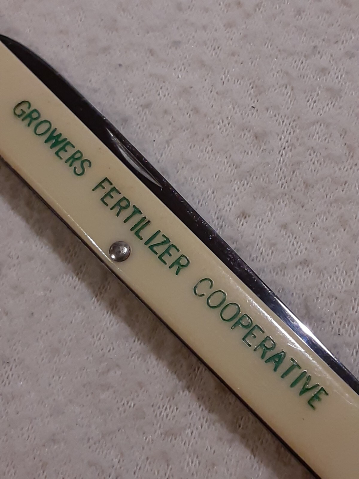 ACARABEN GROWERS FERTILIZER COOPERATIVE COLONIAL MELON TESTER FOLDING KNIFE USA