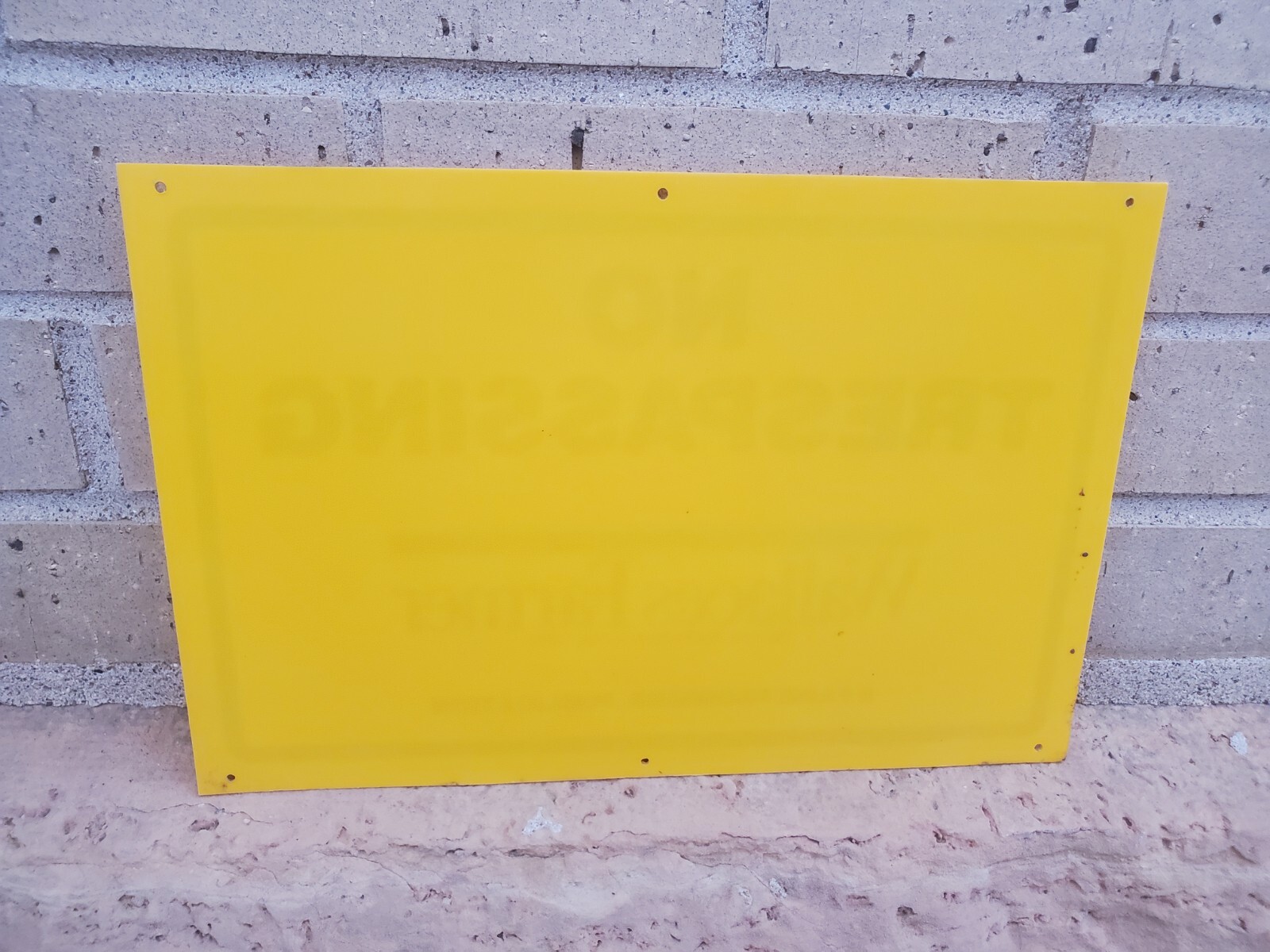 12″ X 8″plastic sign no trespassing wallaces farmer progress Publications