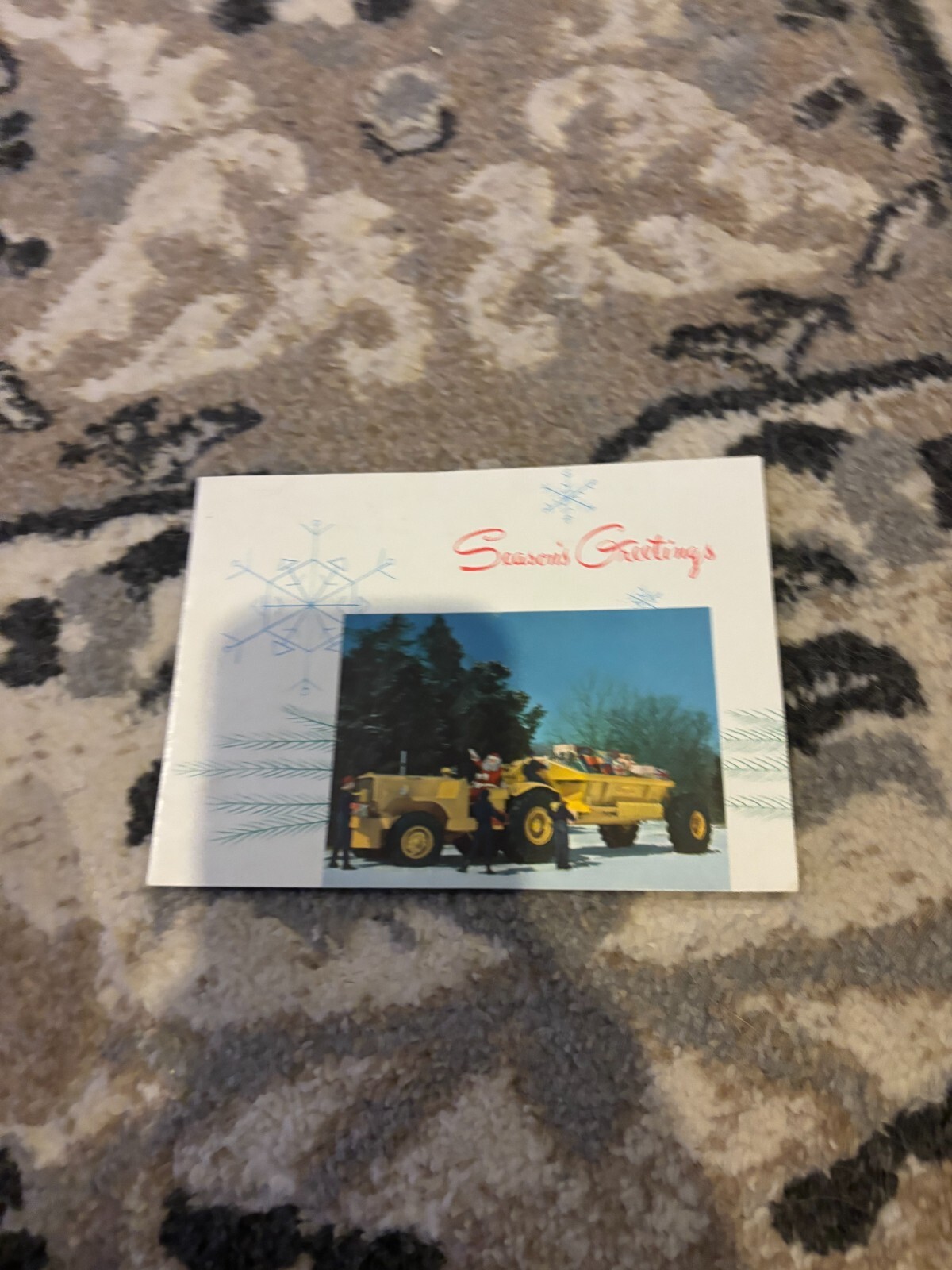 Caterpillar CAT D21 Scraper Christmas Card Brochure FCCA25