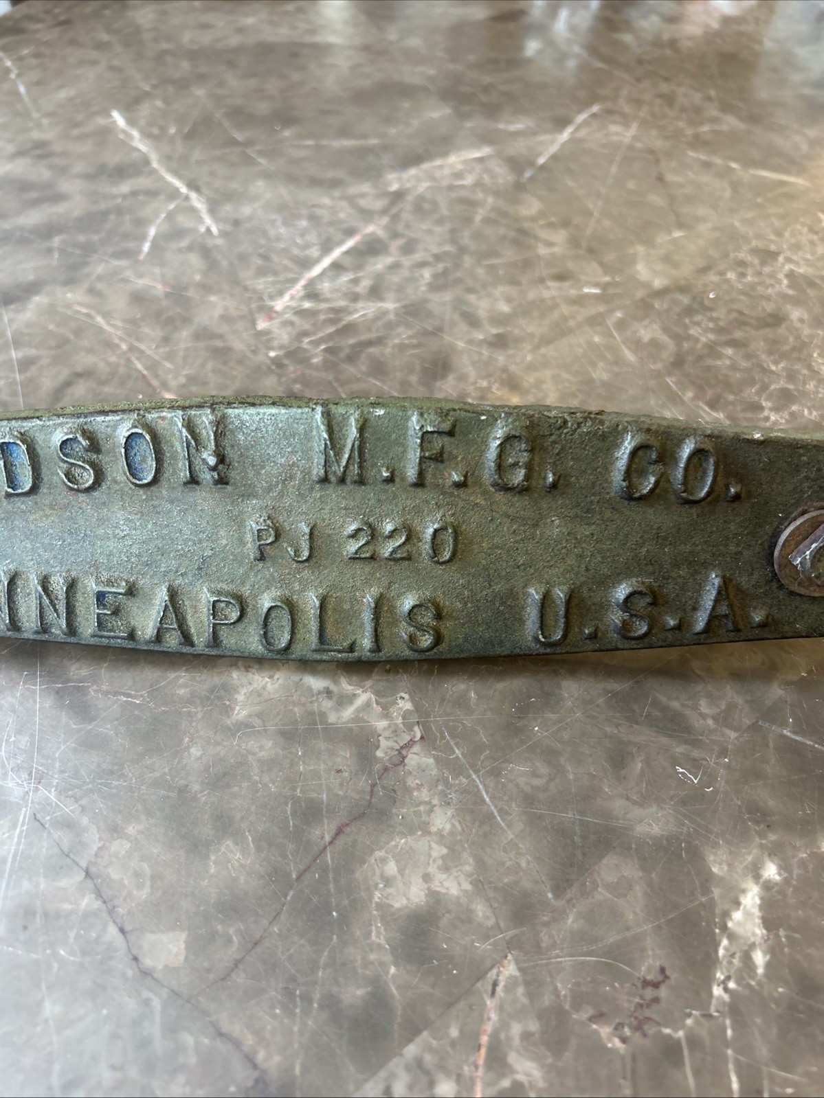 Antique Hudson Mfg Steam Engine Builder’s Plate Threshing Machine Cast Iron