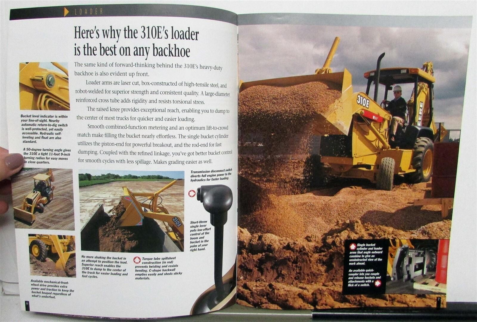 1999 John Deere 310E Backhoe Loader Specifications Construction Brochure