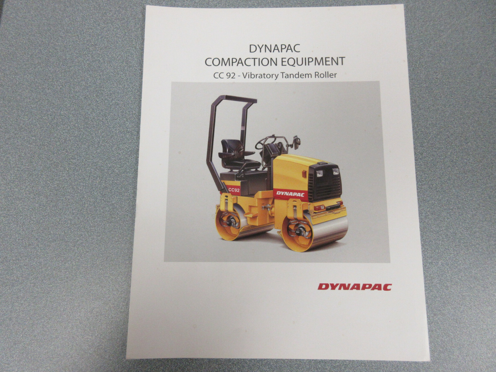 Dynapac CC92 Roller Compactor Brochure 2 Page
