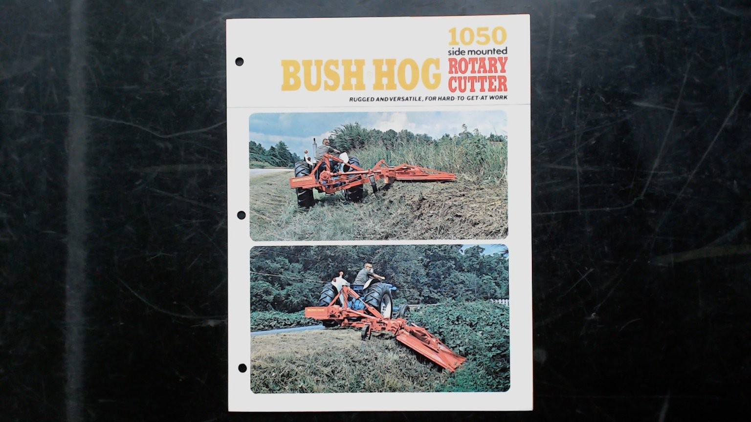 Bush Hog 1050 Rotary Cutter Brochure Vintage Agricultural Equipment