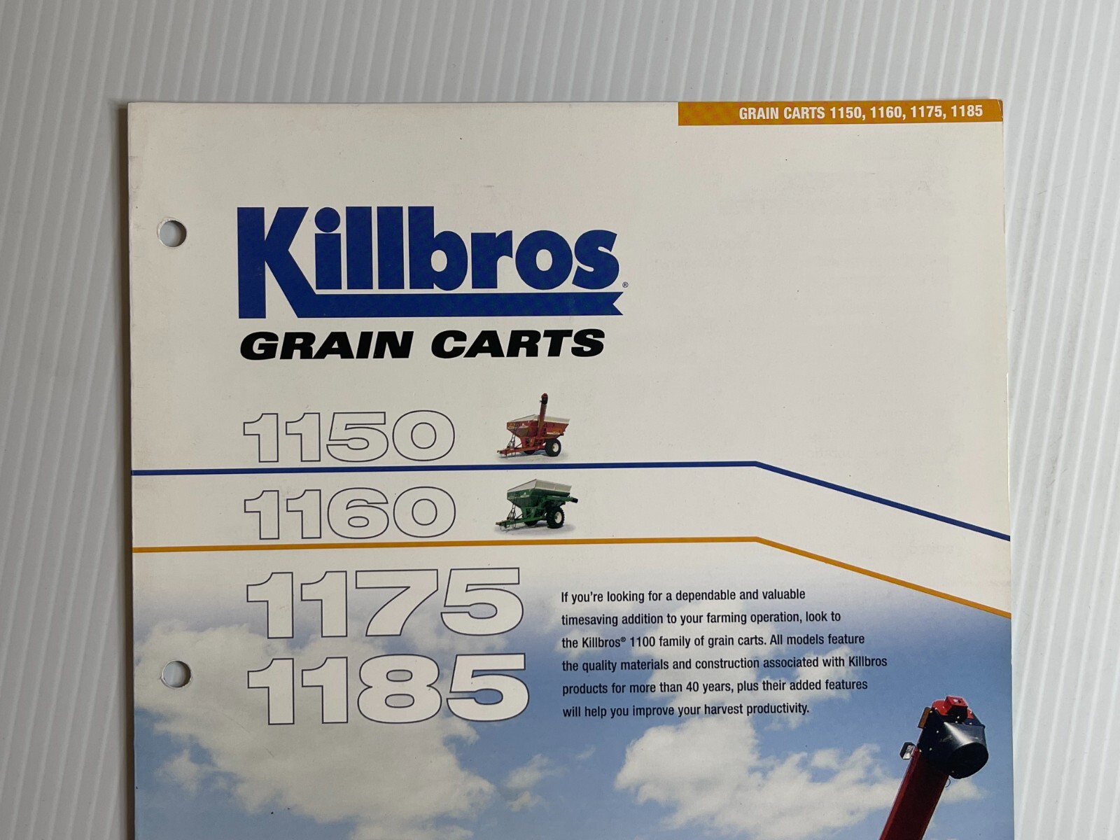 Killbros Grain Carts Sales Brochure *2010s* (Showroom Book) 1150 / 1185