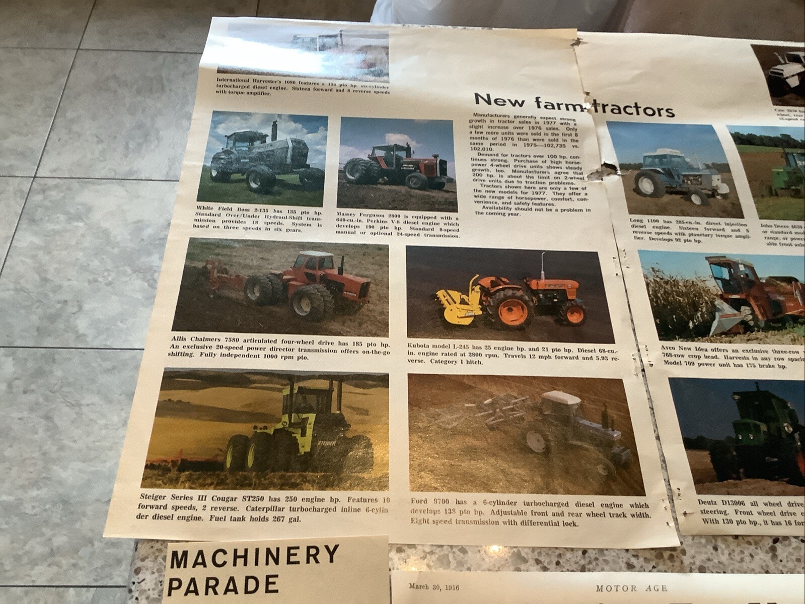 Lot of 6 Farming Agricultural Tractor Print Ads 1916-1970’s All Brands & Designs
