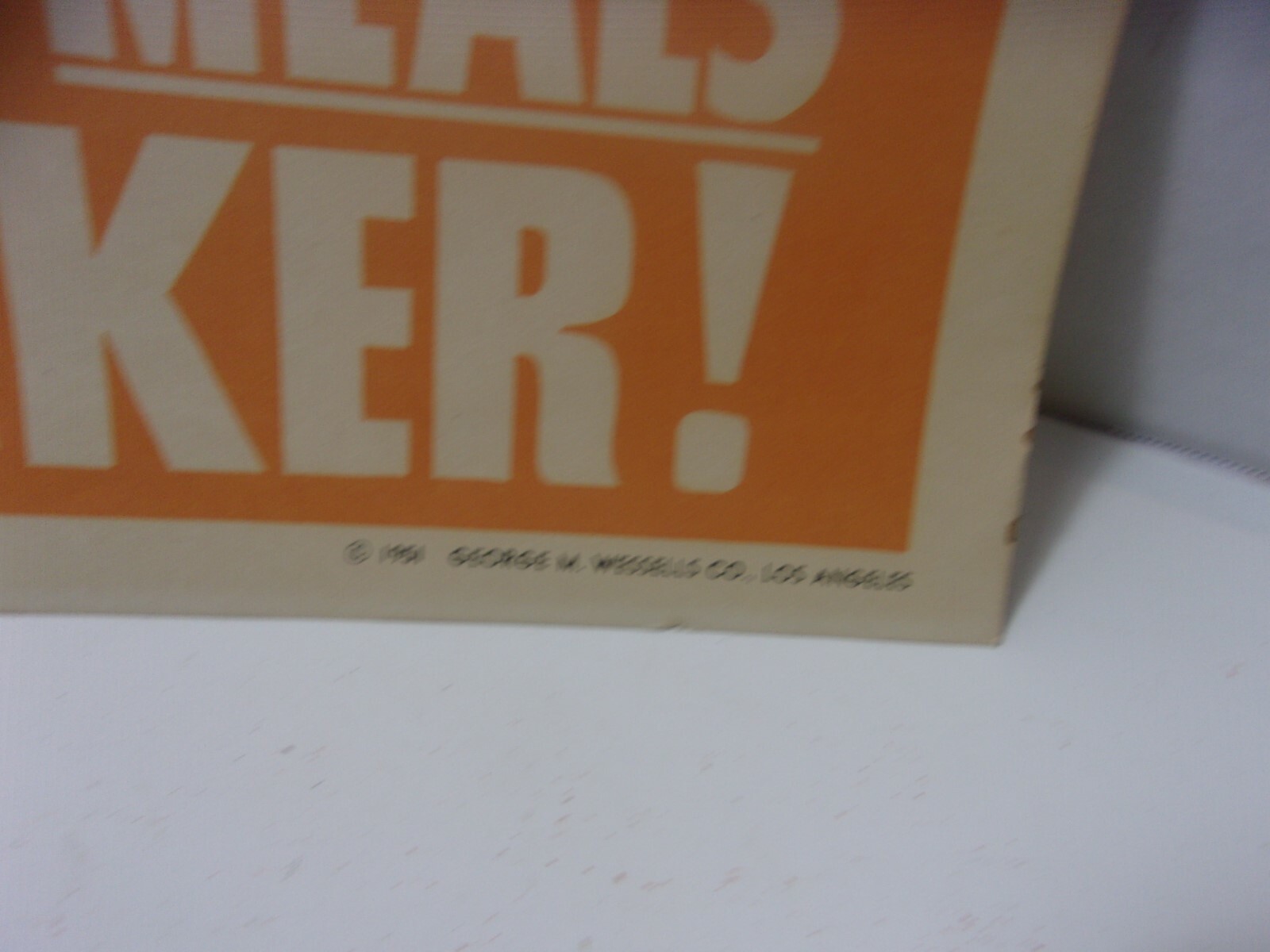 Meat Locker Butcher Shop Advertising Farm Cattle Beef 1950’s Vintage Sign Poster
