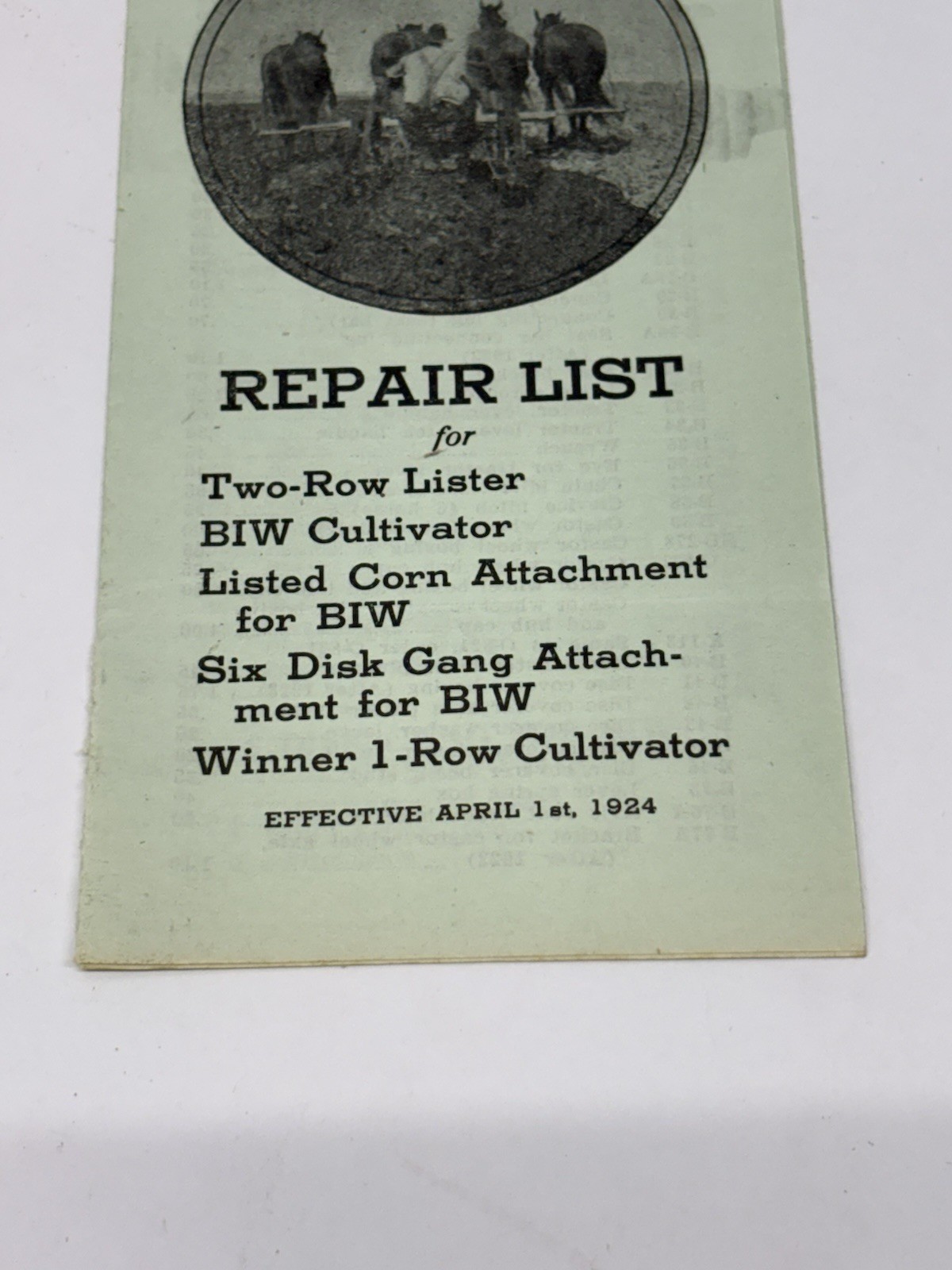 RARE 1920’s Chase Plow Co. Lincoln Nebraska NE Repair Brochures