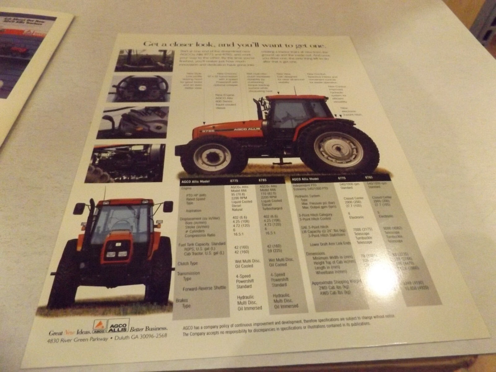 2-pc AGCO ALLIS 8600 SERIES, 8775 & 8785 TRACTORS. LIT # 79014942