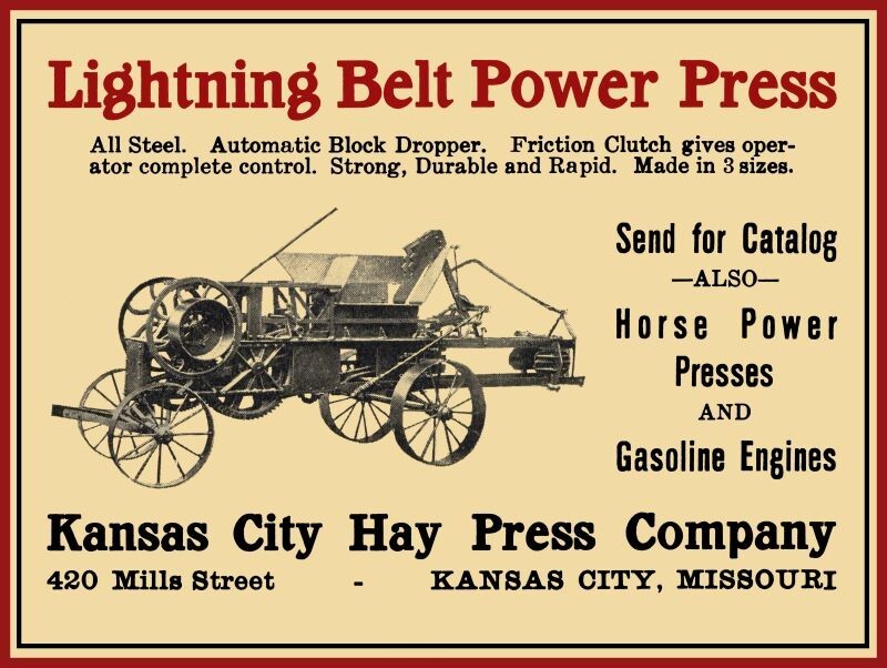1906 Kansas City Hay Press NEW Sign 24×30″ USA Steel XL Size – KC, Missouri