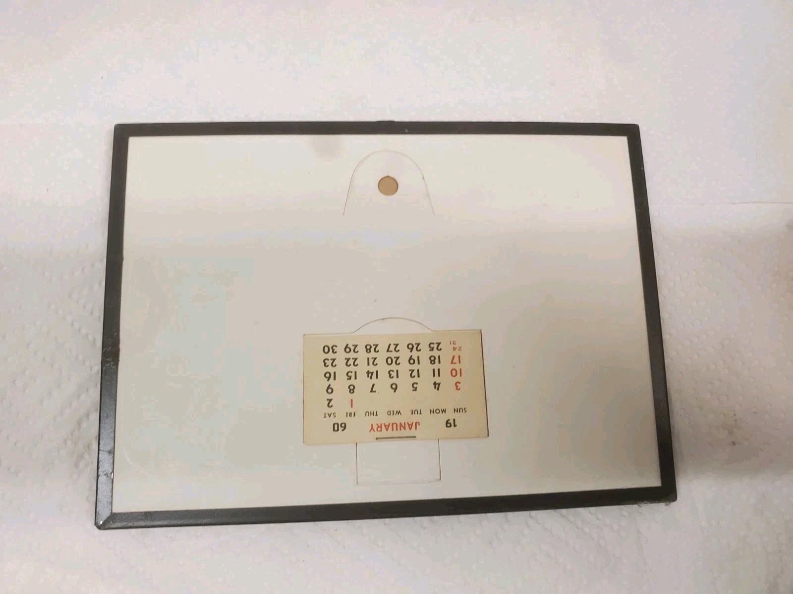 7″ X 5″ Framed Thermometer Farmers Elevator Traer Iowa 1960 Calendar Grain Feed